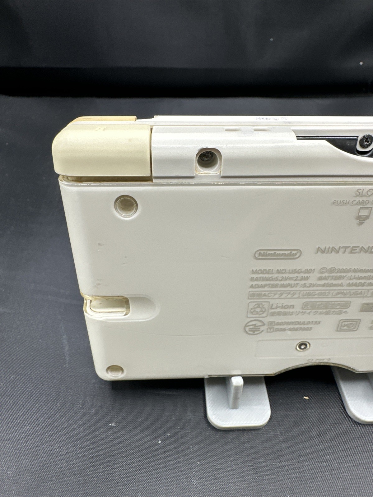 Nintendo DS Lite Handheld Game Console White For Parts Or Repair