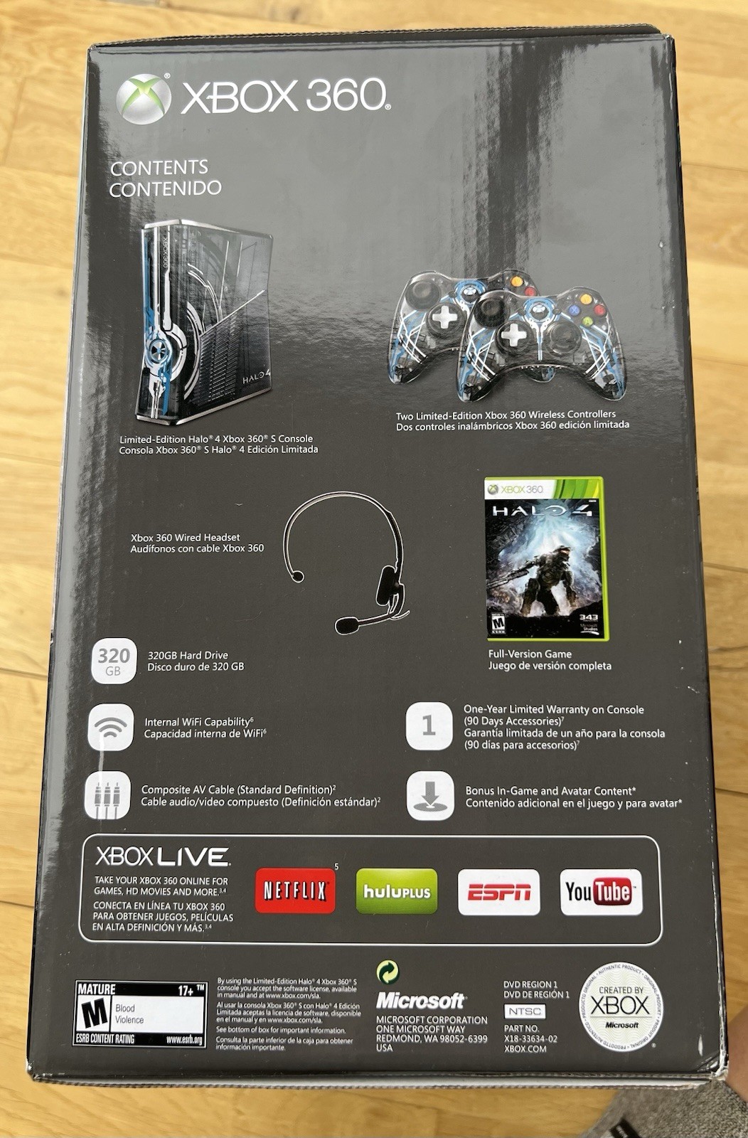 Xbox 360 Halo 4 Console New Sealed Limited Edition Microsoft 320GB Hard Drive