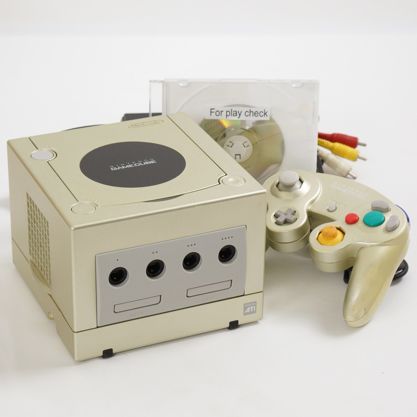 Gamecube STAR LIGHT GOLD Console Tested System DOL-101JP For Japan Game CD 3617
