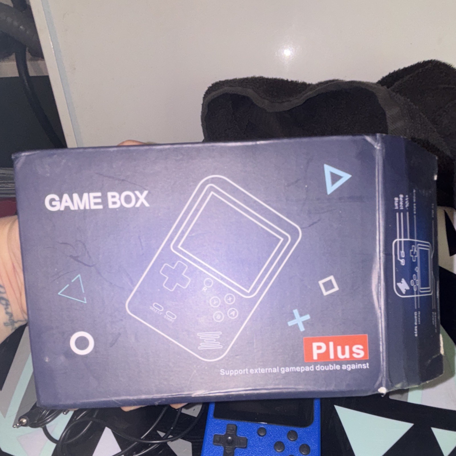 Game Box Plus Blue Handheld System, External Gamepad Support, Composite RCA