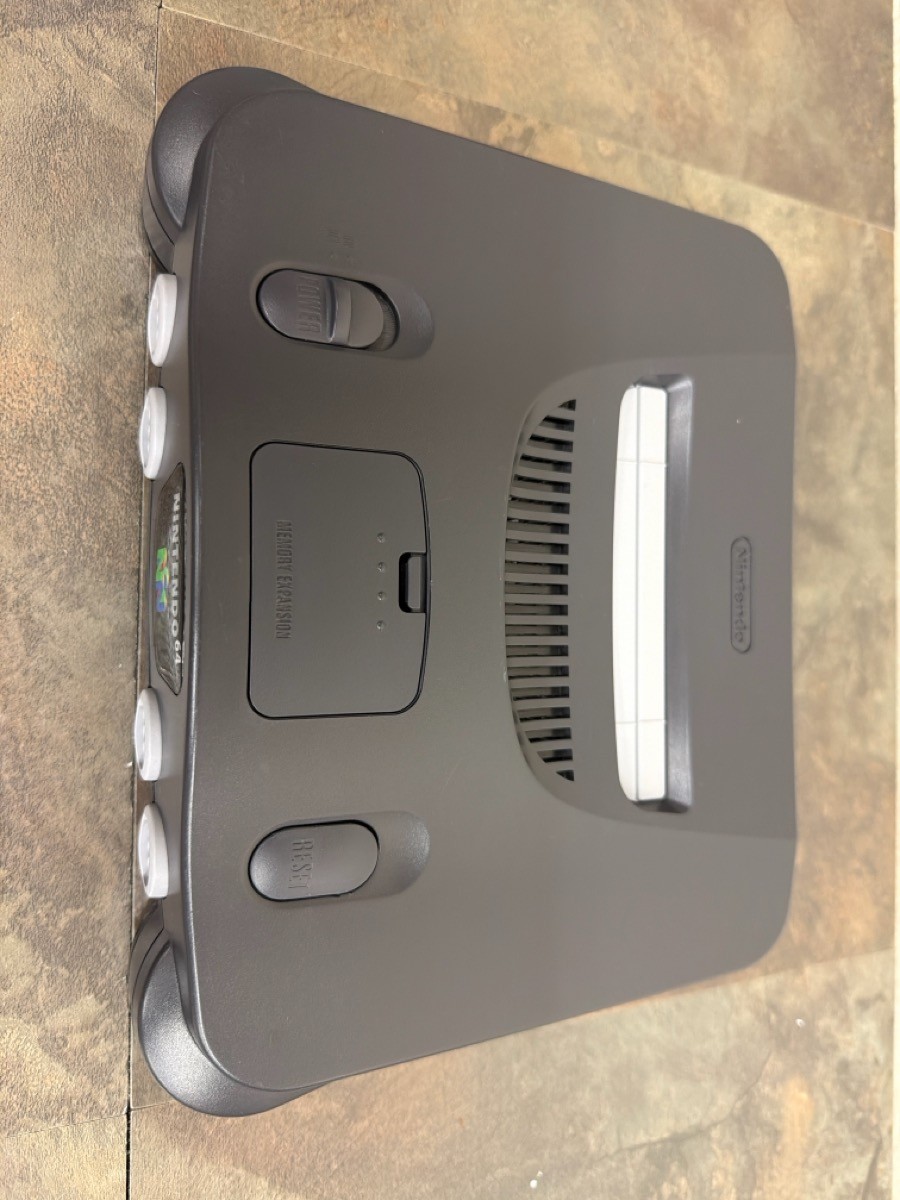 NINTENDO N64 CONSOLE NUS-001 WITH 1 CONTROLLER & CABLES – TESTED (WBP018767)