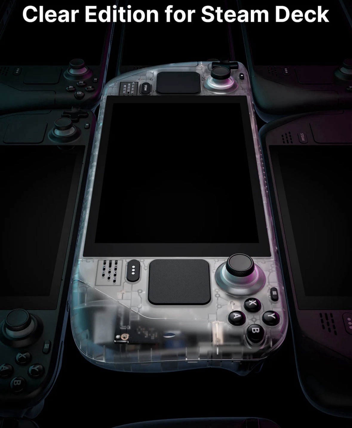 JSAUX Tawny Transparent Clear Edition Back Plate Compatible for Steam Deck