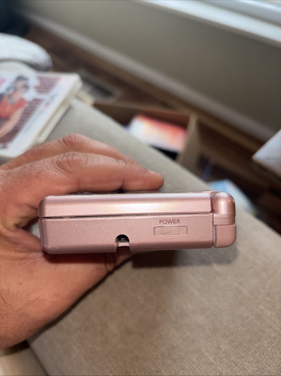 Nintendo DS Lite Handheld Game Console Only USG-001 Coral Pink With Game #25