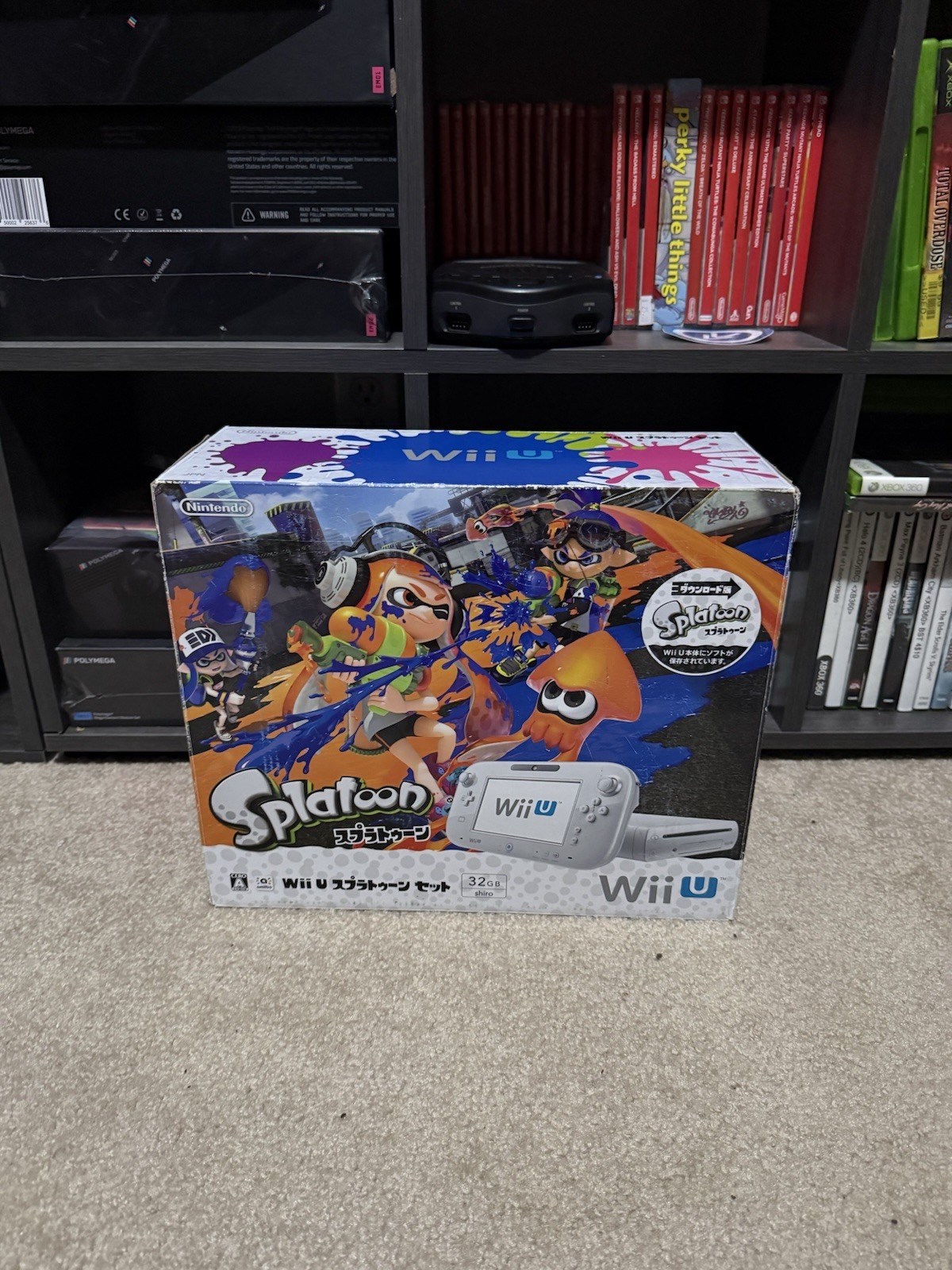 Nintendo Wii U 32GB Splatoon Set Console Boxed CIB White NTSC-J Japan Tested
