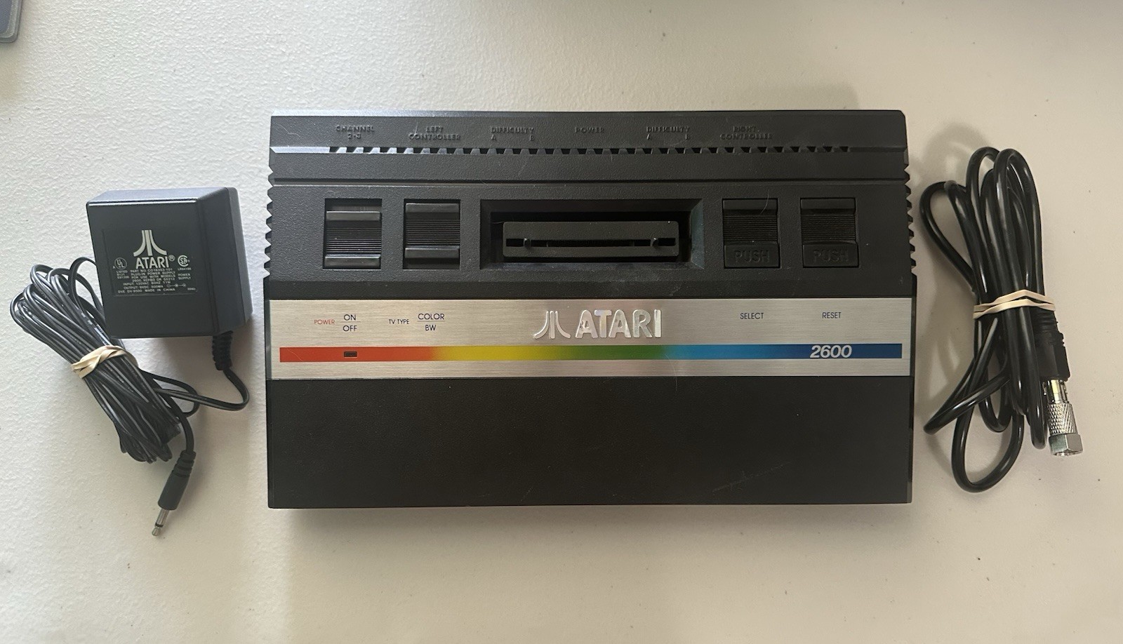 Atari 2600 Junior Jr Video Game Console w/ joystick – TESTED
