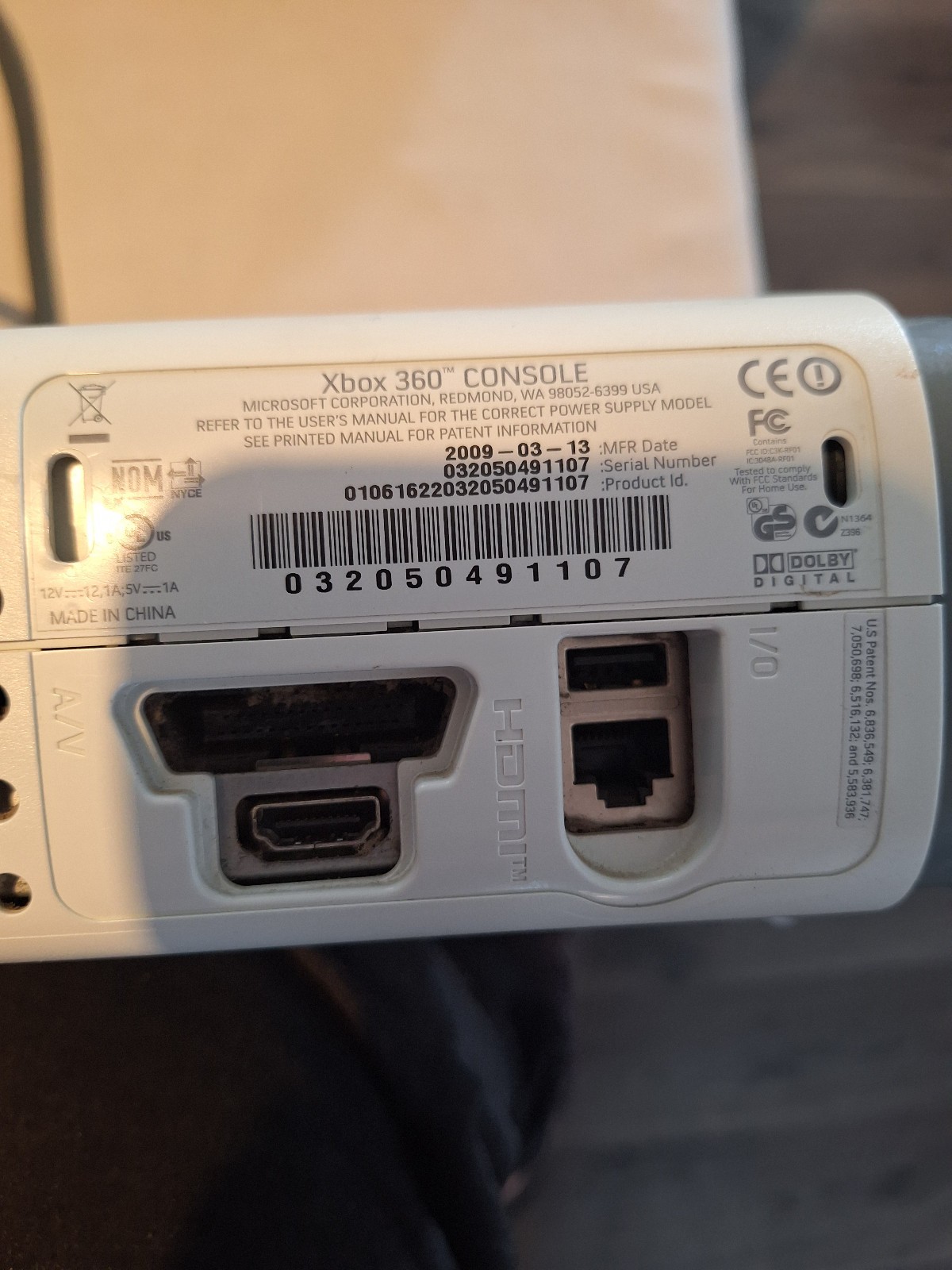 Microsoft Xbox 360 Pro 20GB Home Console – and power brick