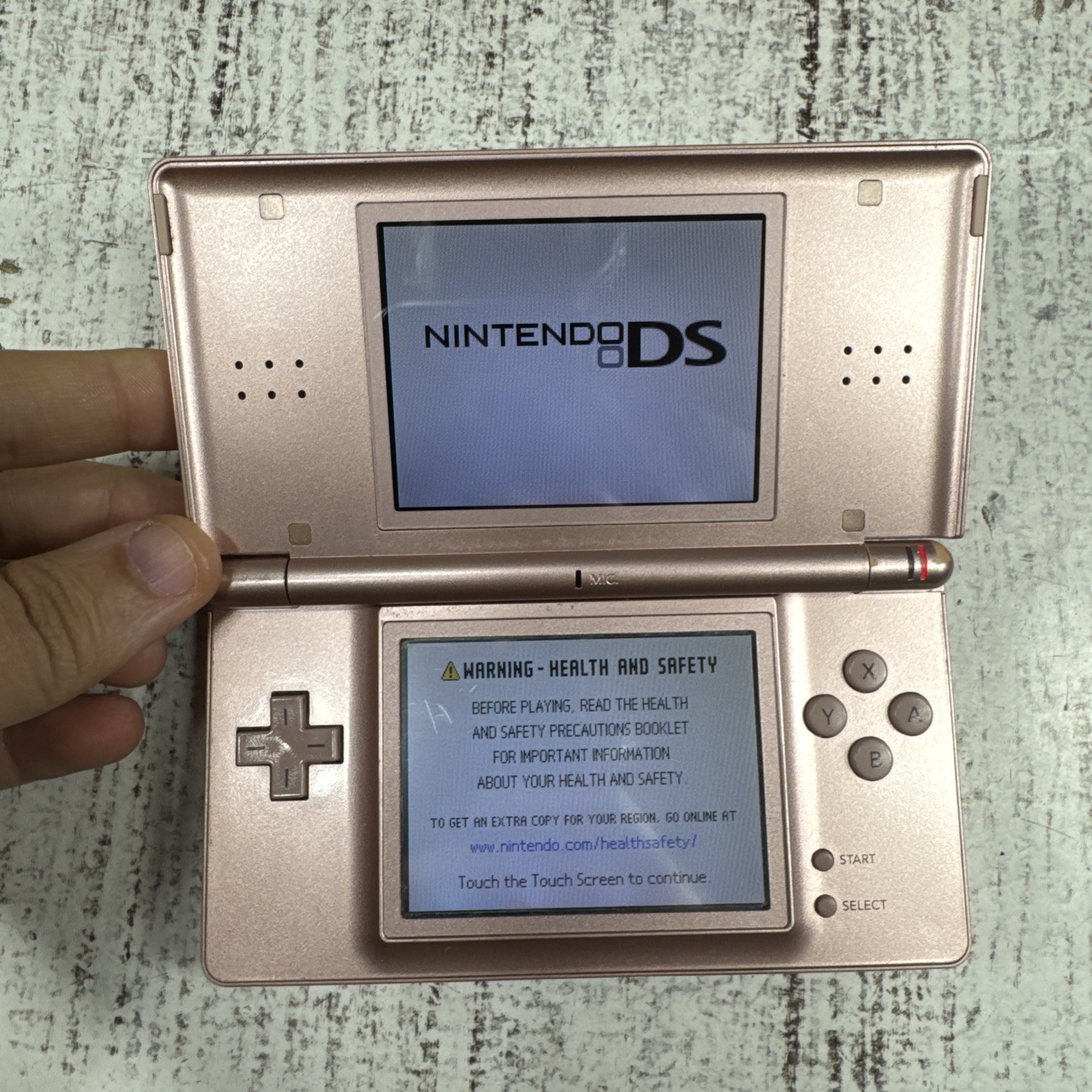 Nintendo DS Light Metallic Rose Pink USG-001 Handheld Console- Has Issues Read