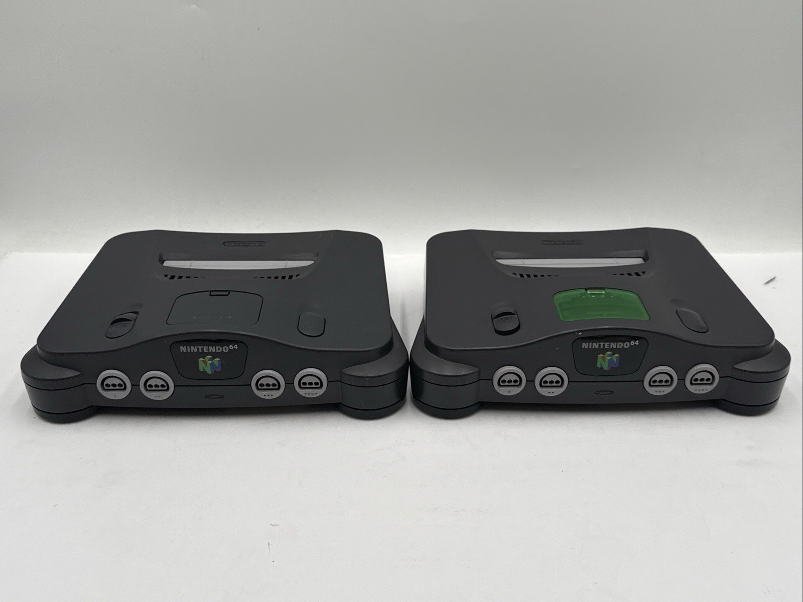 Lot Of 2 Nintendo 64 Charcoal Gray N64 Console Only For Parts Or Repair