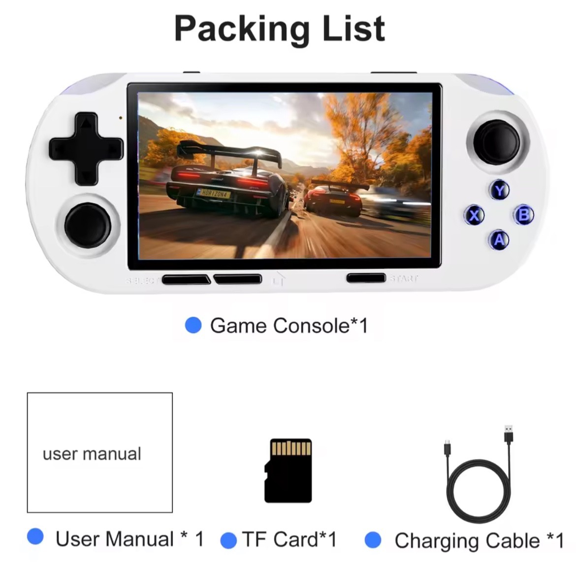 GAMINJA Handheld Console ANS16 4.5-inch IPS Screen RGB Backlight Pre-loaded with