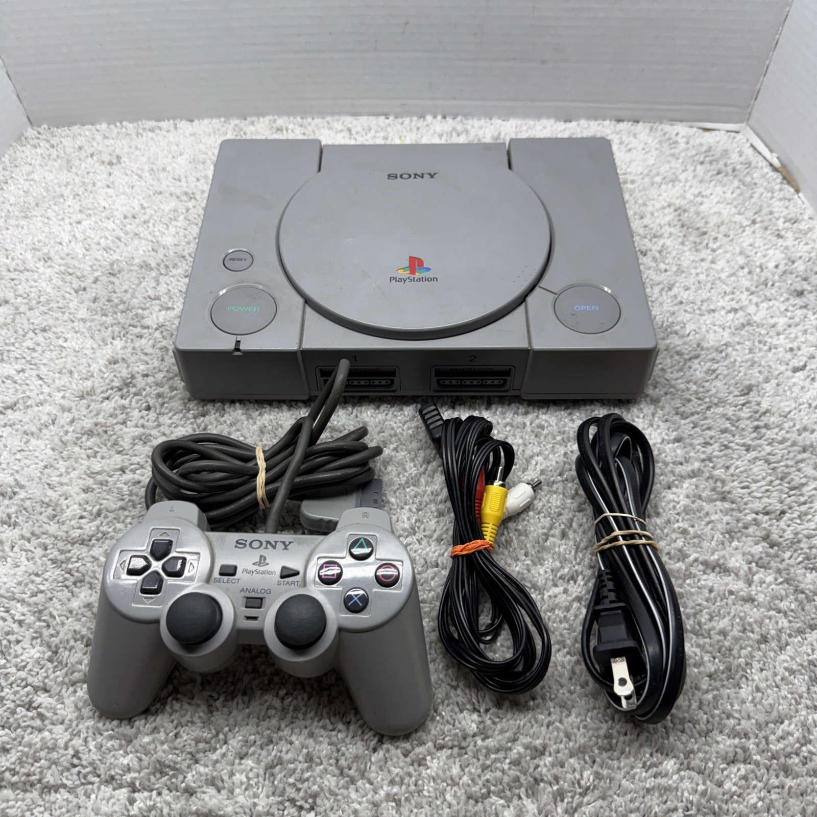 PlayStation 1 PS1 Console Bundle SCPH-7501 with 1 OEM Controller Tested