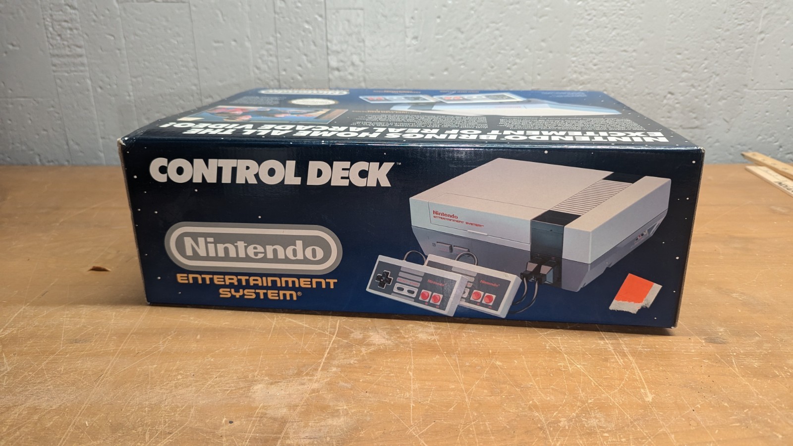 CLEAN CRISPY BOX ONLY 1987 Nintendo NES Control Deck System Console See Photos