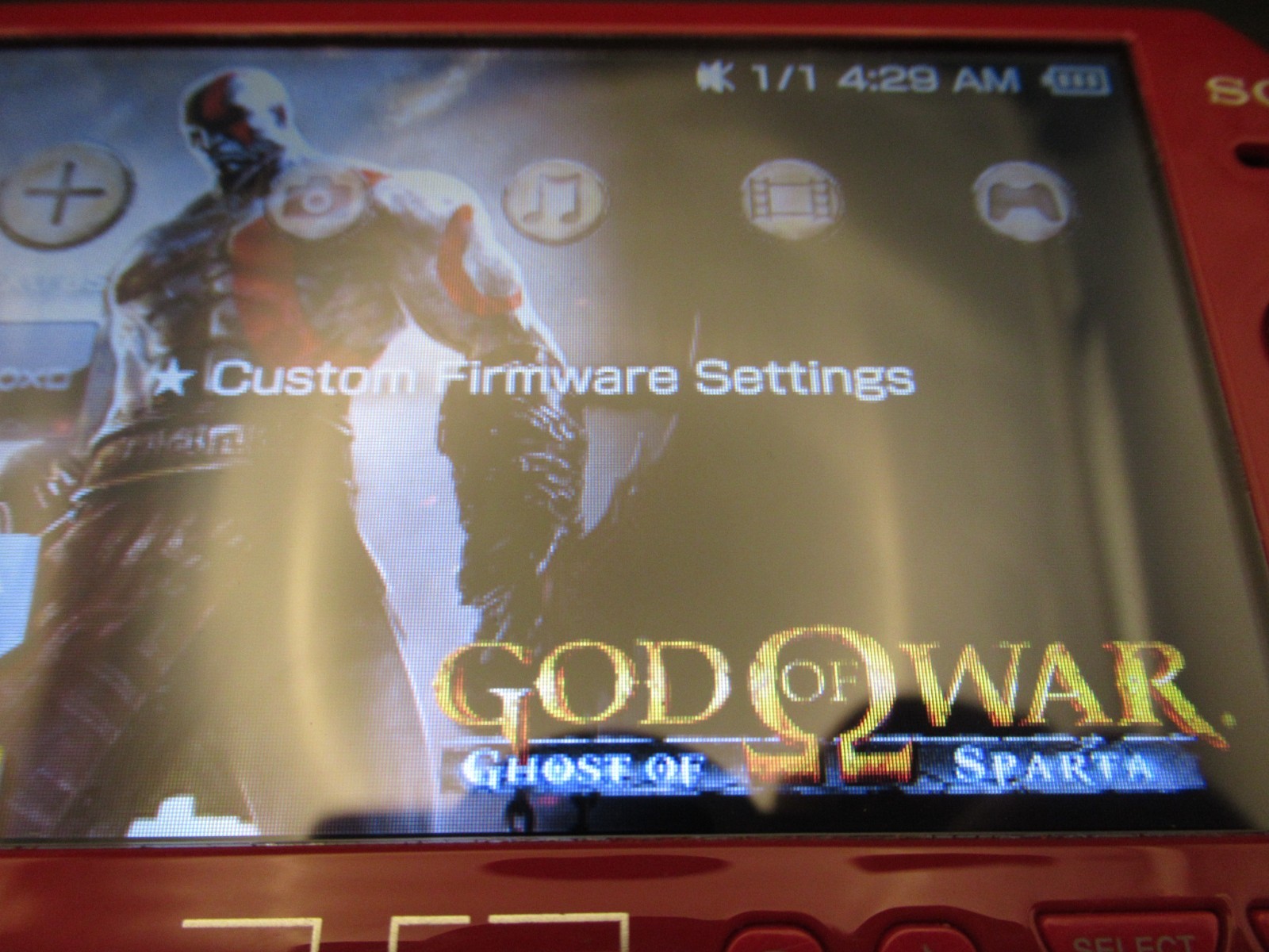 Sony PSP 2001 64Gb God of War Limited Special Edition TESTED, V.G. RARE, ARK-4!