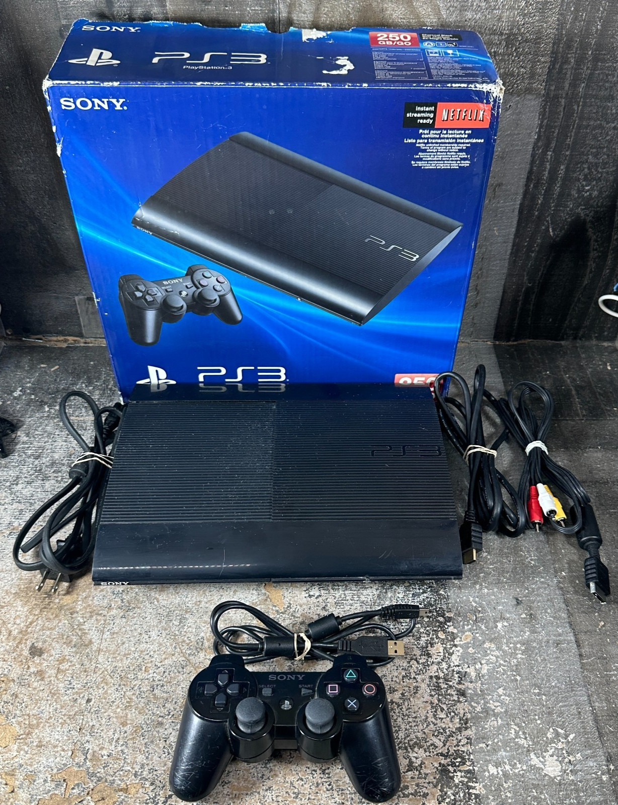 Sony PlayStation 3 Super Slim CECH-4001B Gaming Console – Black