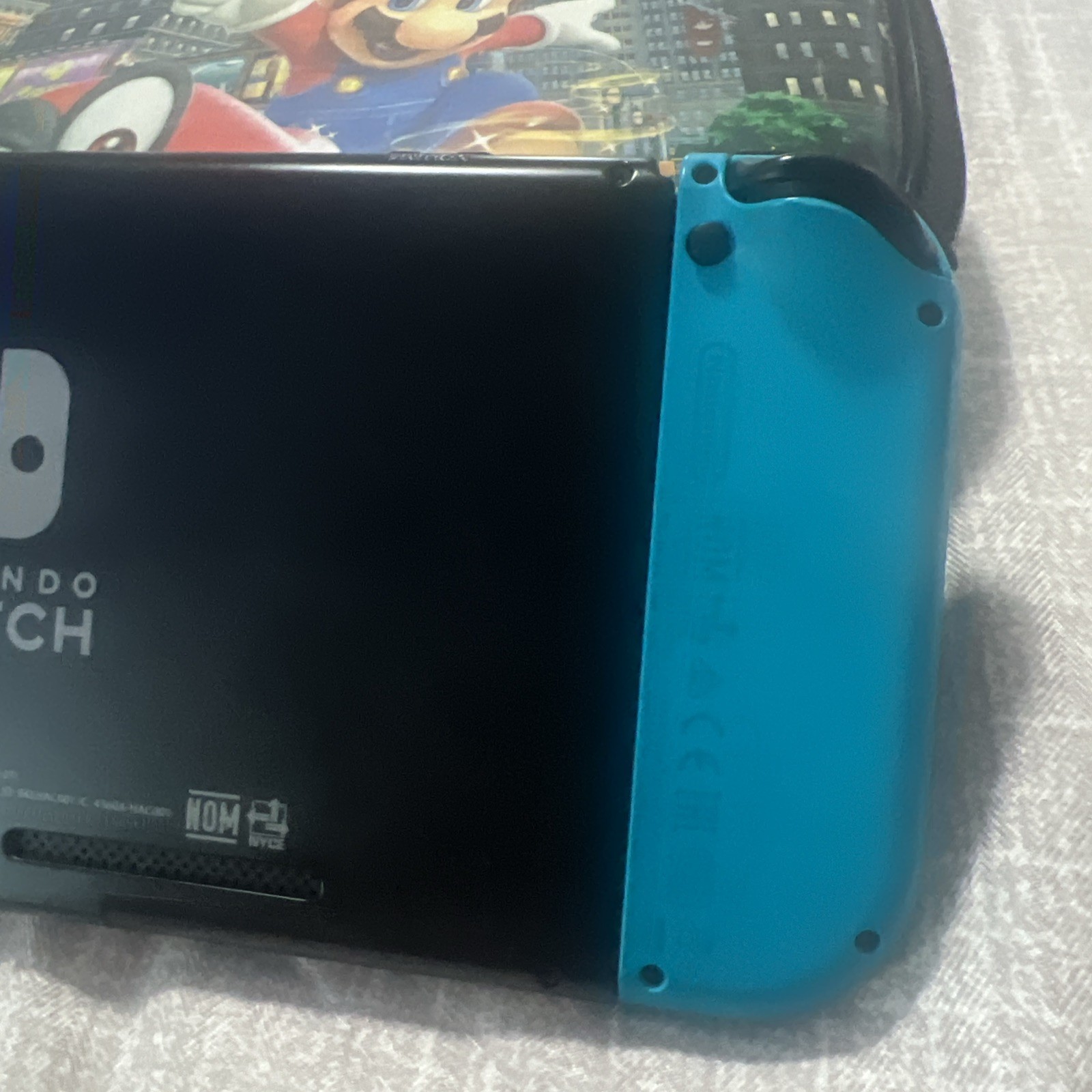 Nintendo Switch with Neon Blue and Neon Red Joy-Con (HAC-001-01) W/ Case