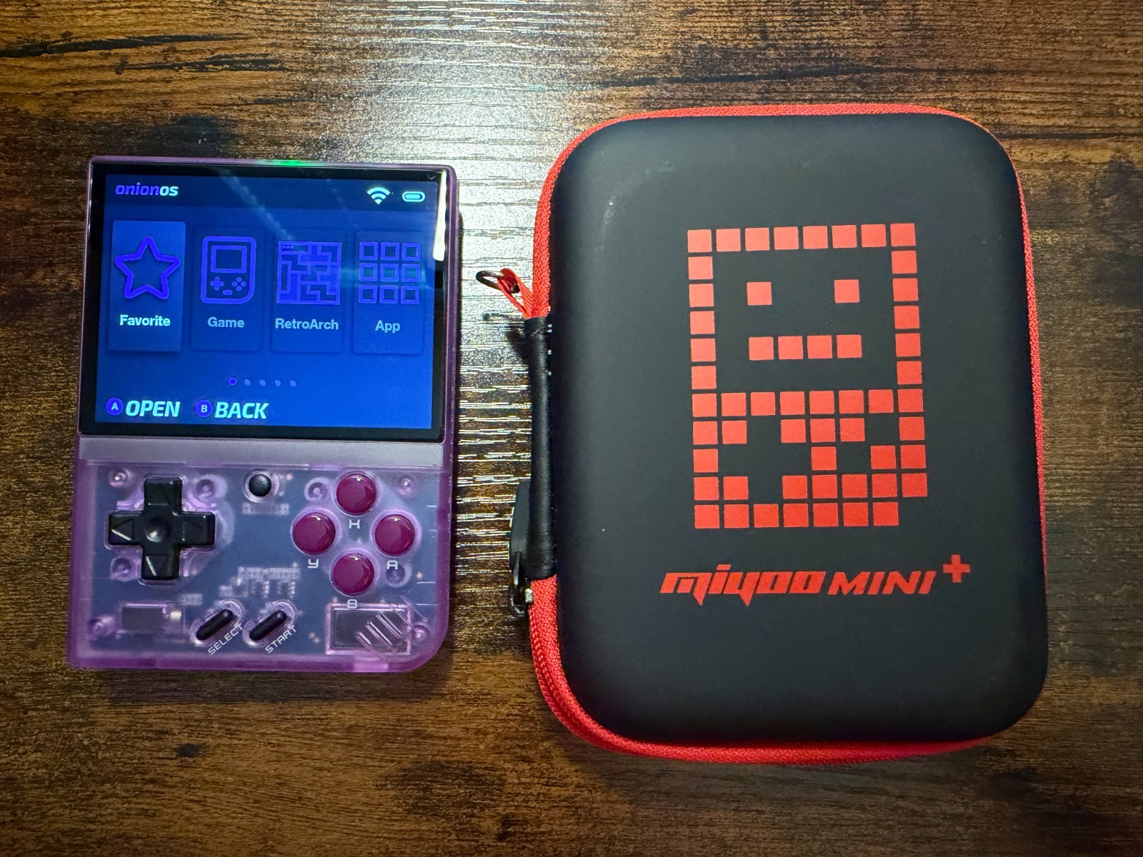 Miyoo Mini Plus with Portable Case Retro Emulator Handheld Game Console w/WiFi