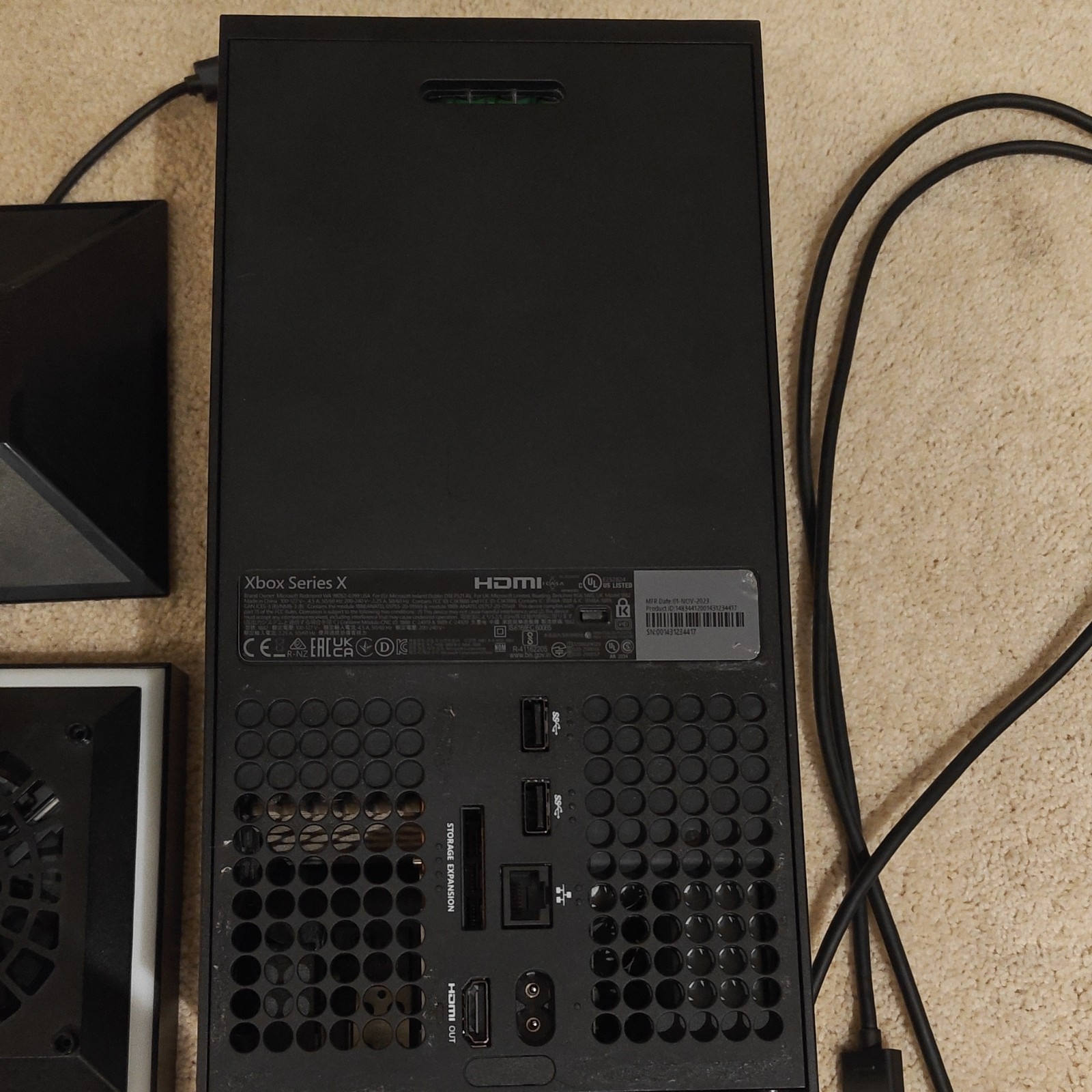 Xbox Series X 1TB Console + Controller + Cables + MENEEA RGB Cooling Fan.