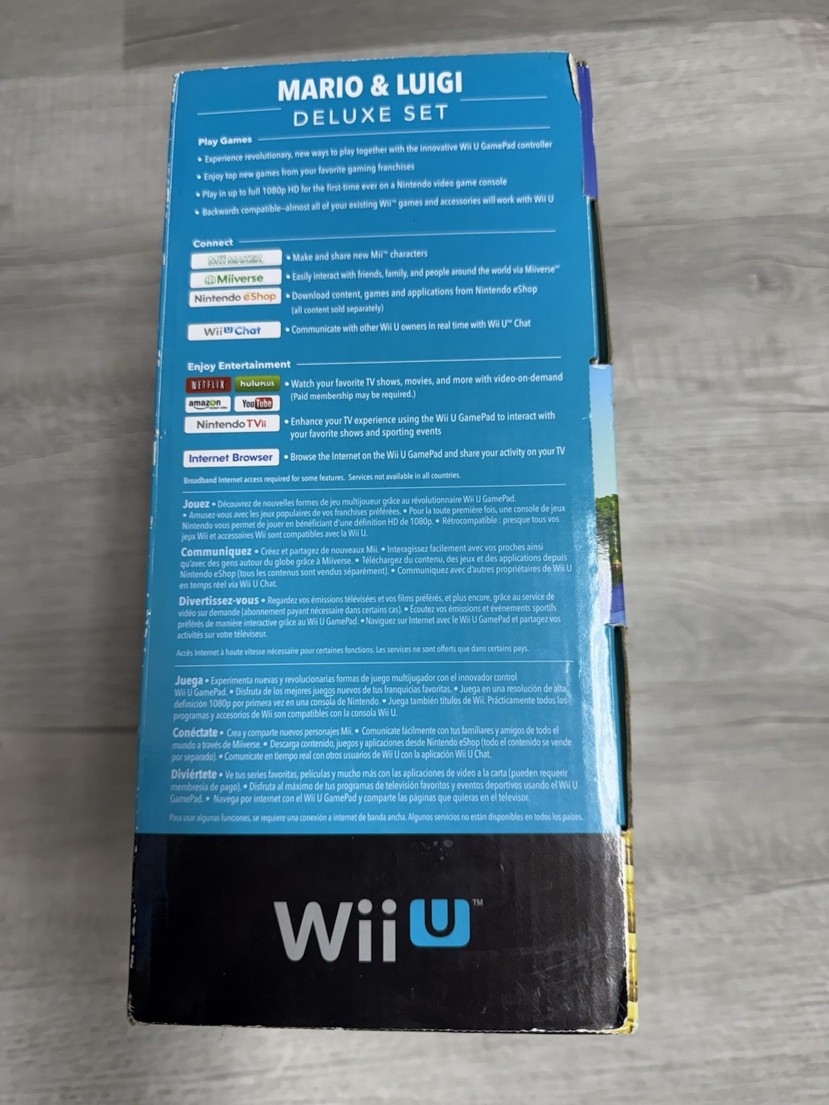 Nintendo Wii U 32GB Mario U & Luigi U Deluxe Set Complete In Box Tested Working