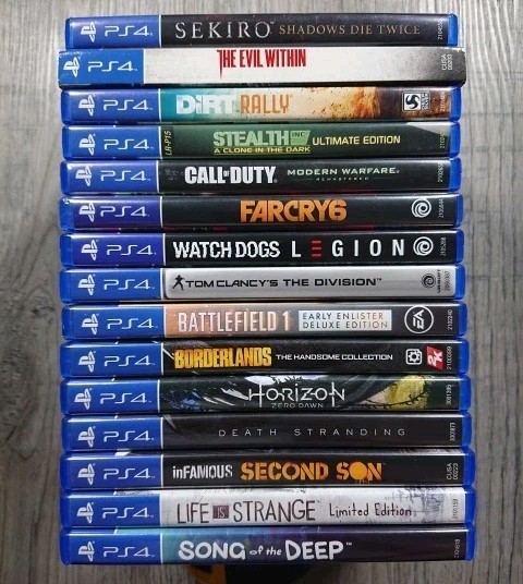 Sony PlayStation 4 CUH-1215A Gaming Bundle 15 Games 2 Camo Controllers Cords W@W