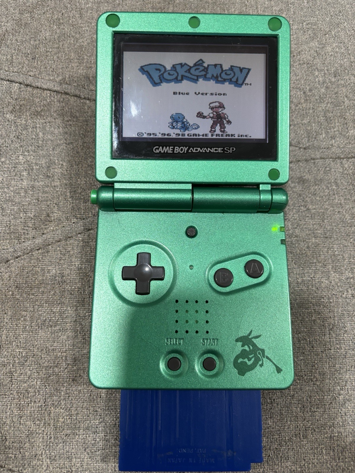 Nintendo Game Boy Advance SP AGS-001 Green Backlit NTSC-J Headphone Jack