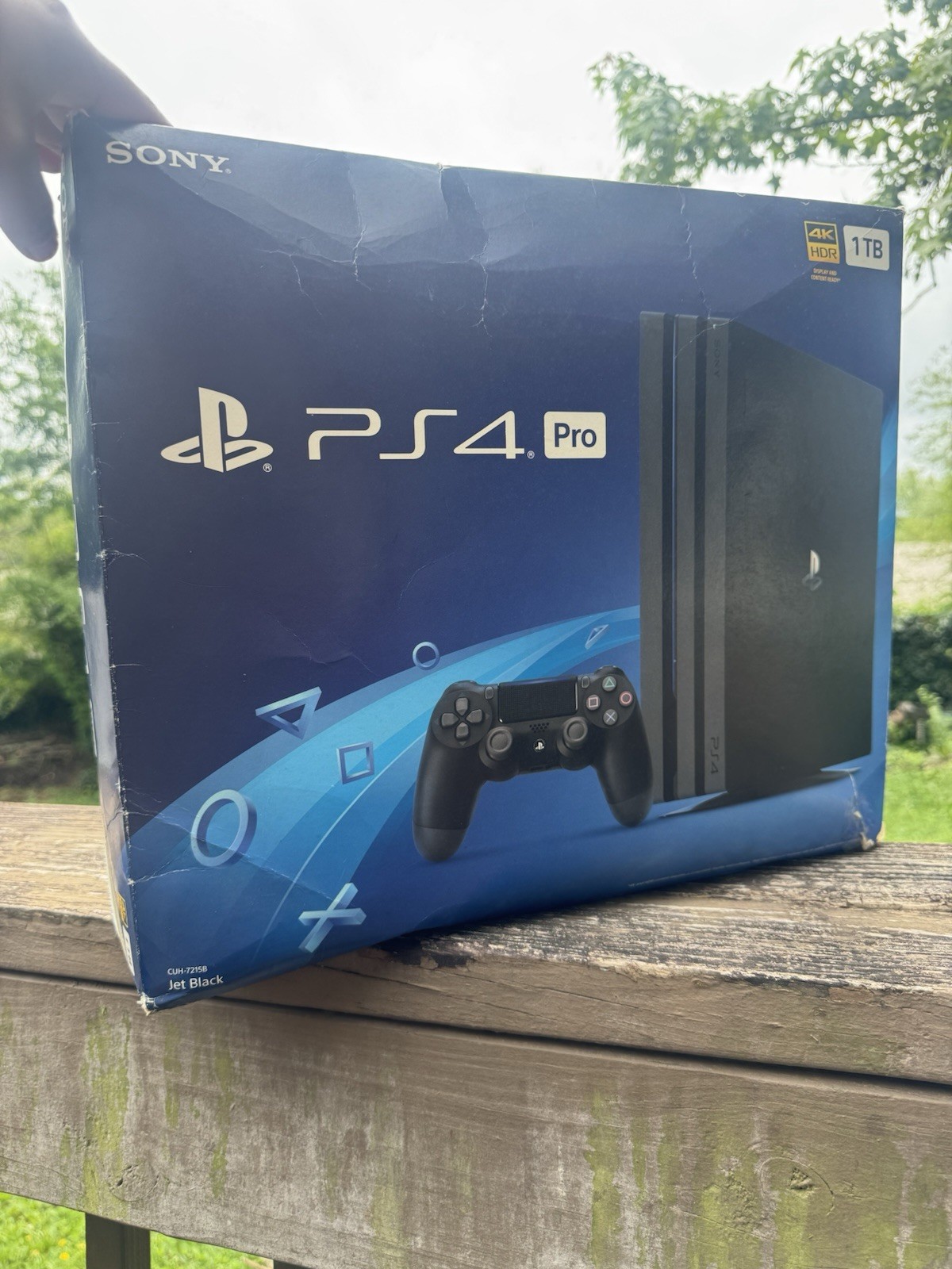 Sony PlayStation 4 Pro PS4 1TB Jet Black Console 4K UHD HDR CUH-7215B