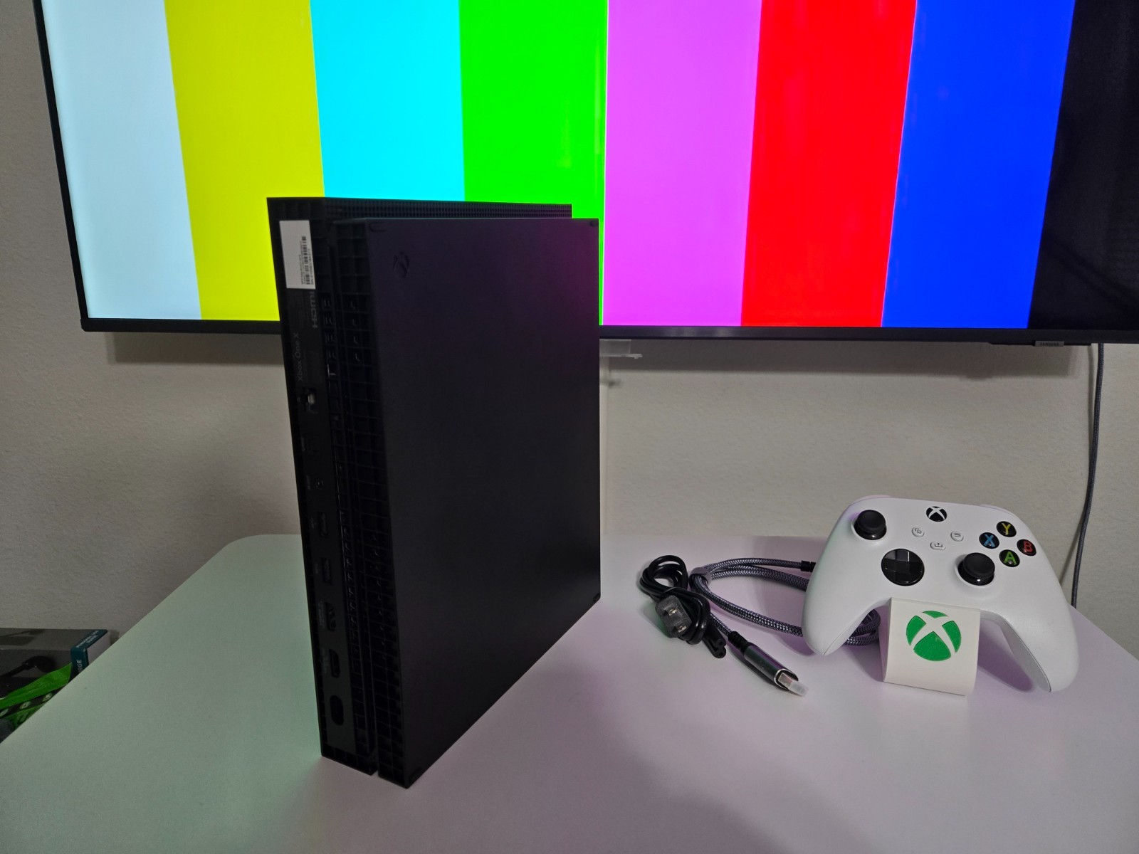 Microsoft Xbox One X 1TB Console Gaming System With Controller and free stand