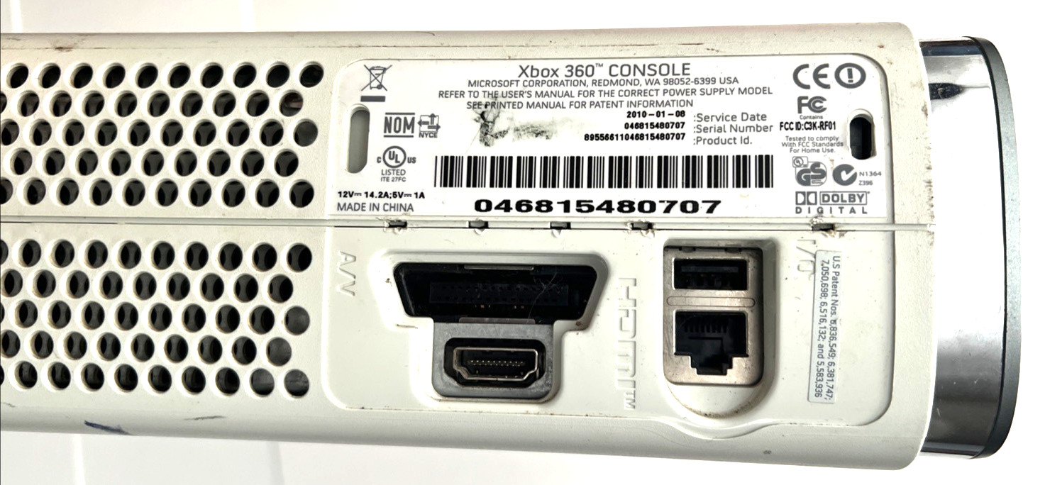 Microsoft Xbox 360 White Console Bundle – Controller, Power & HDMI – Tested