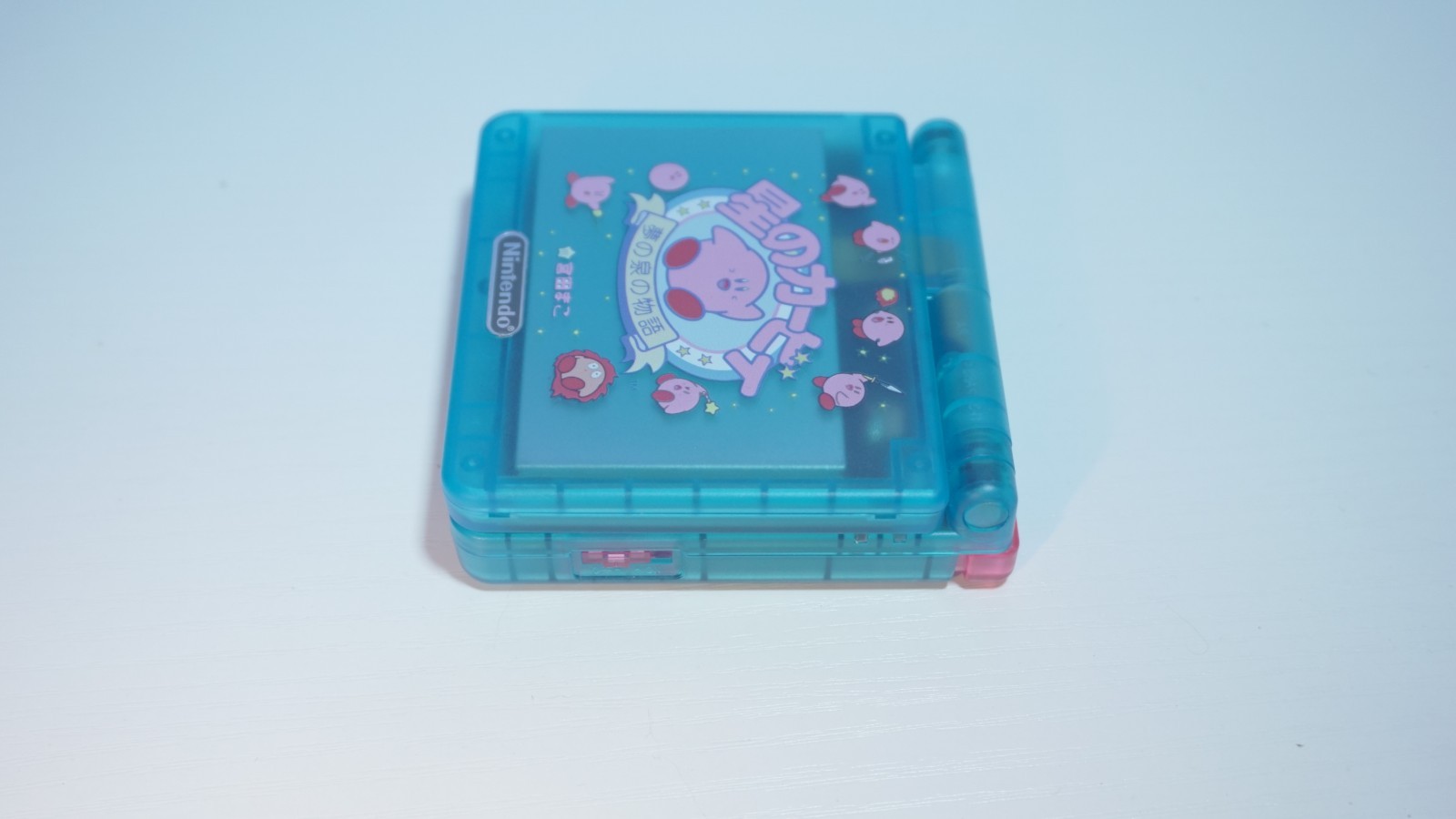 Blue & Pink Kirby Nintendo Game Boy Advance SP GBA SP System with v5 IPS Screen