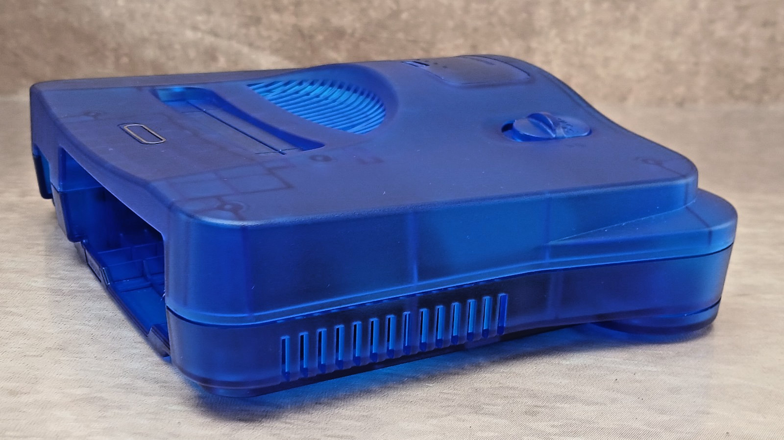 Nintendo 64 Clear Blue Re-Shell Console Bundle OEM Controller Cords