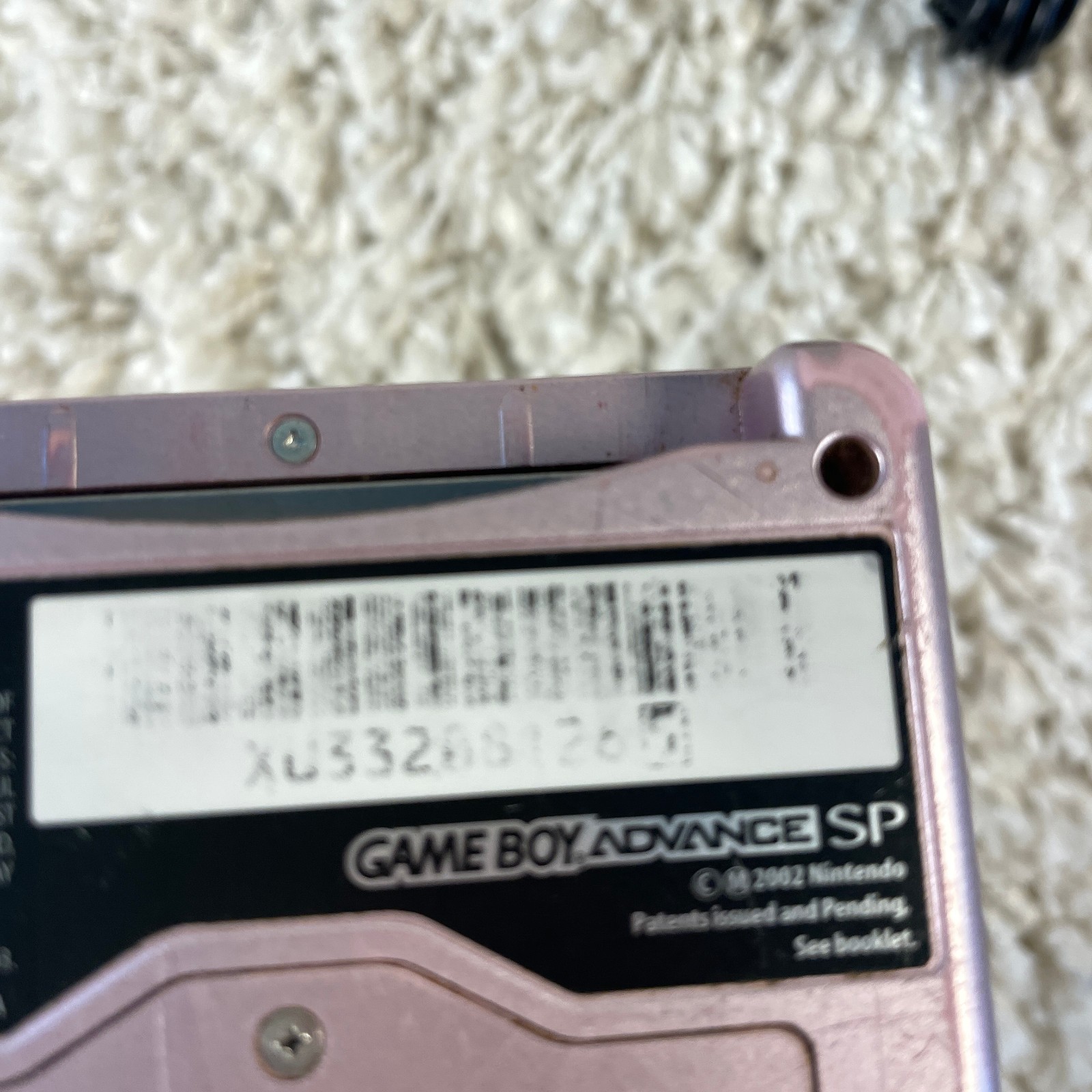 Nintendo Gameboy Advance GBA SP Handheld System Pearl Pink Model AGS-101 Tested