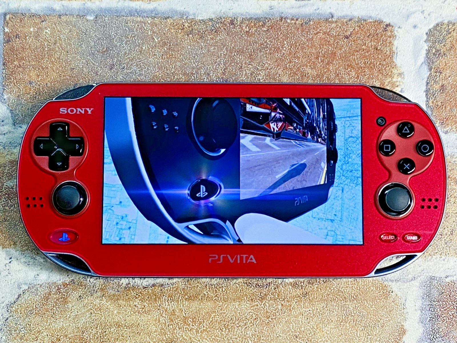 SONY PS Vita PCH-1100 Cosmic Red Japan Tested Charger 16GB Mobile Case EX