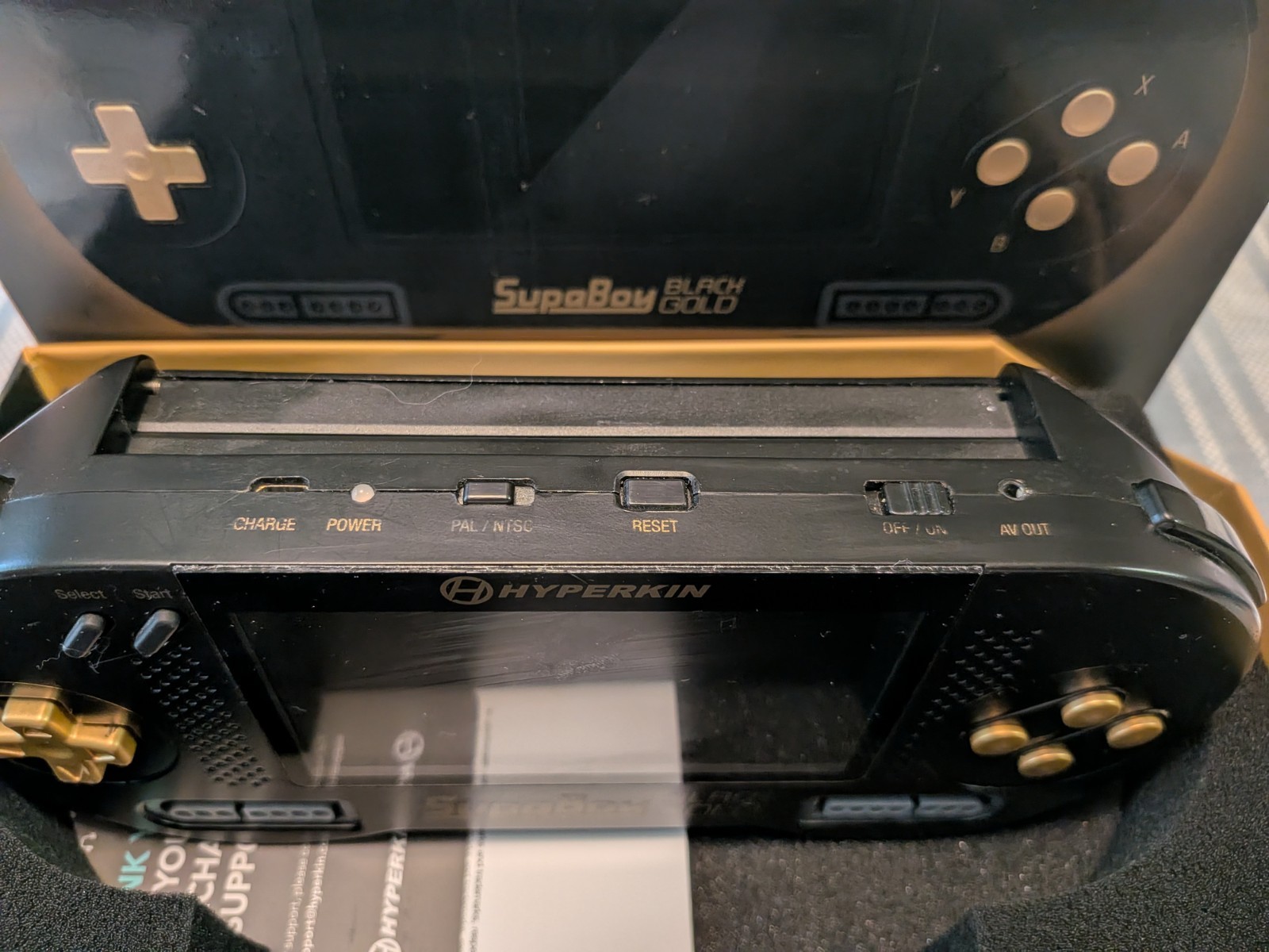 Hyperkin SupaBoy Portable Pocket BlackGold Console Discontinued Color