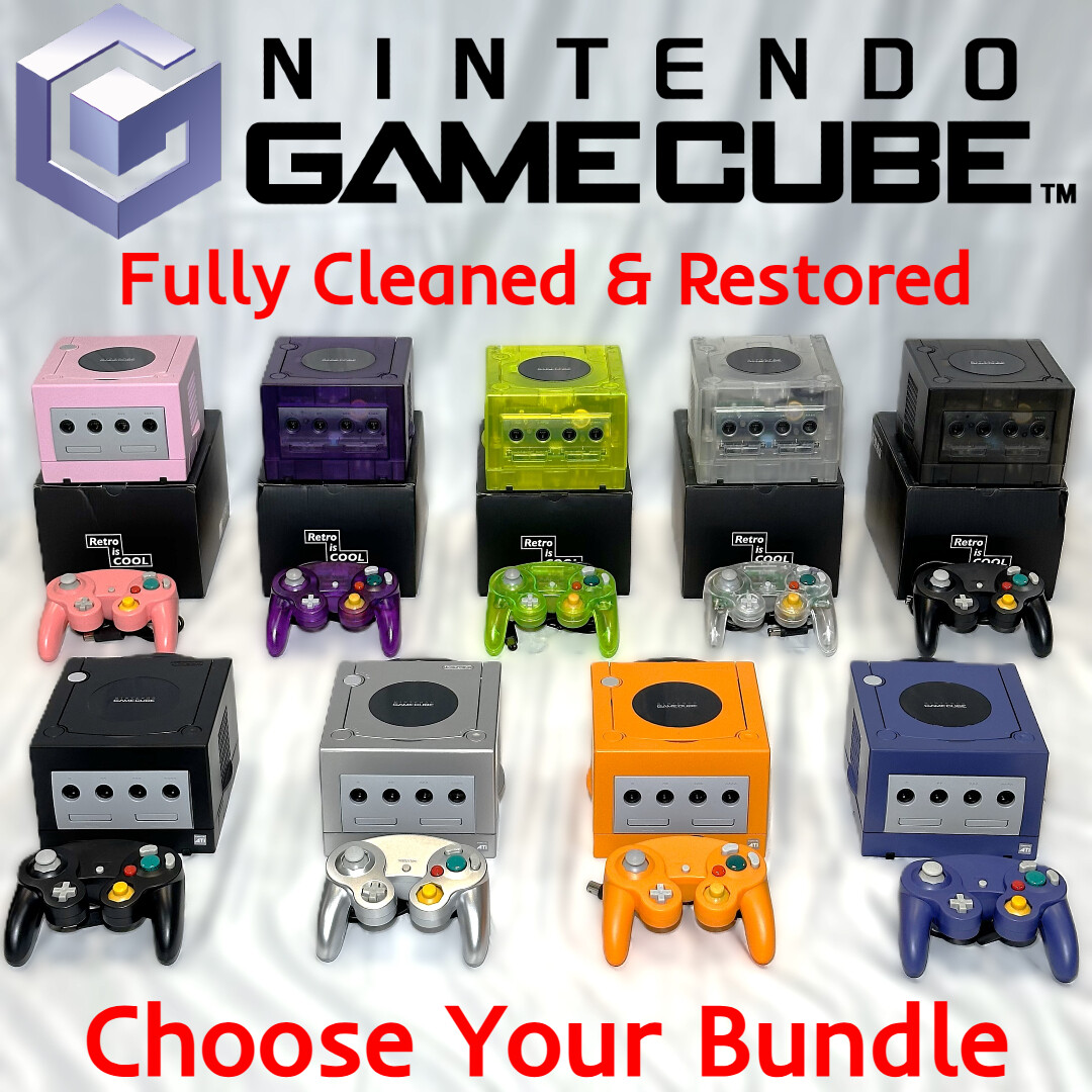 Nintendo GameCube NGC *CHOOSE YOUR BUNDLE* Console + Controllers + Wires Set