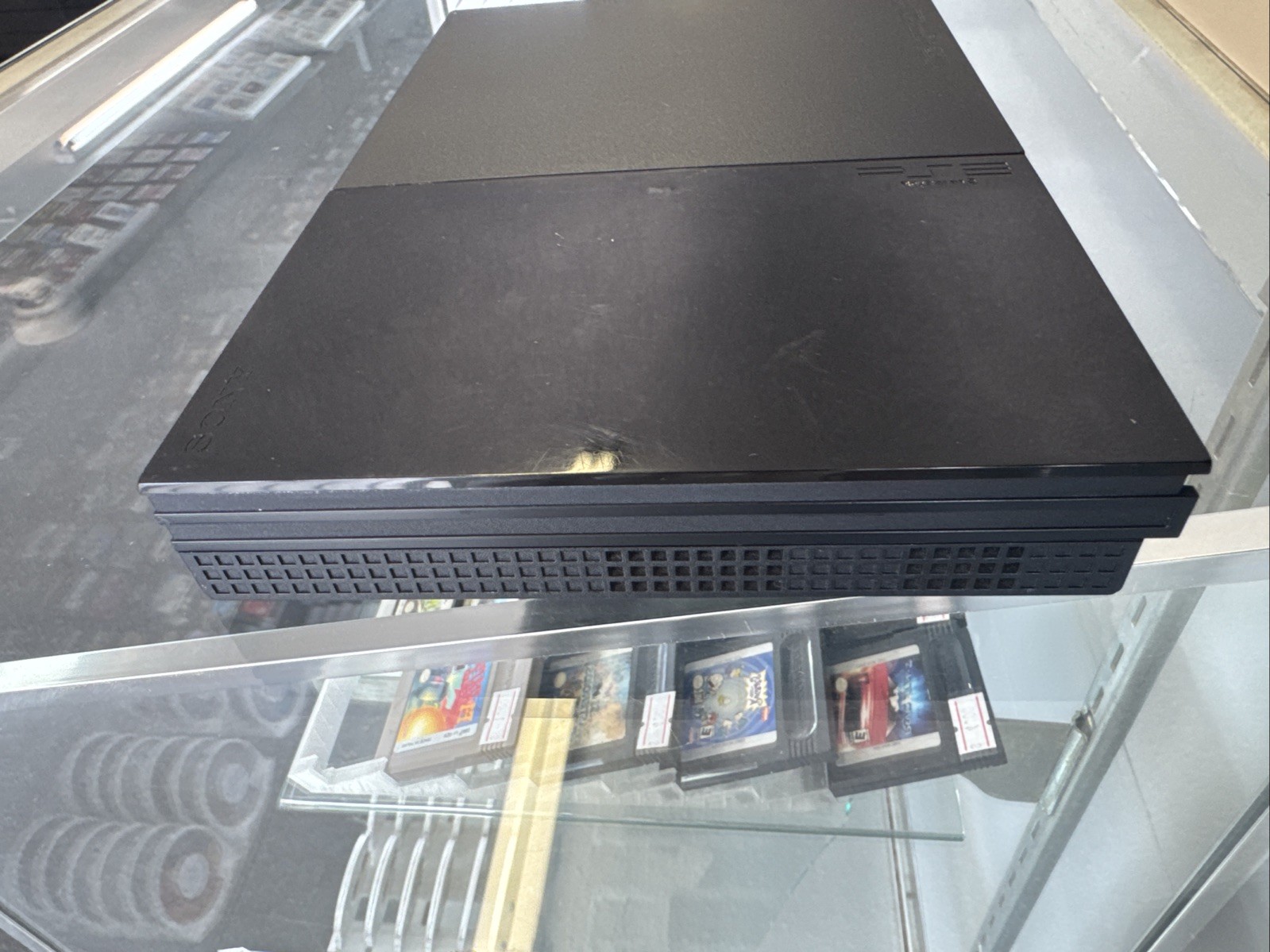 Sony PlayStation 2 Slim Launch Edition Charcoal Black Console ) CIB Tested