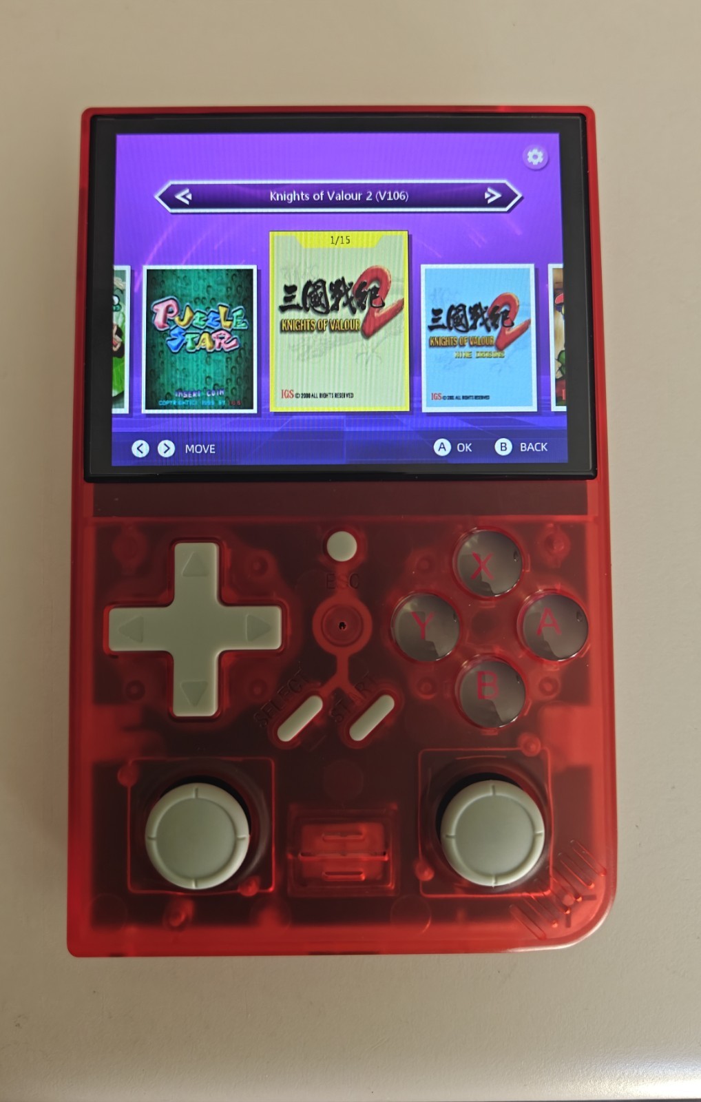 UNICO Color Retro Handheld Console 15 IGS Arcade Games 3.5″ Red