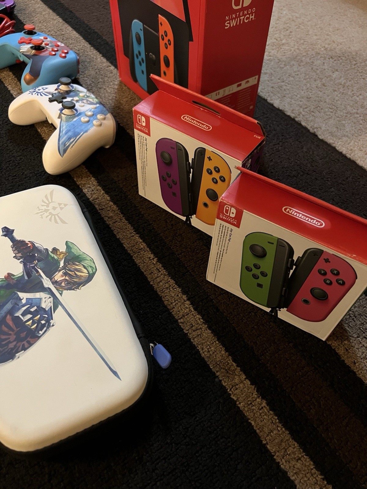 Nintendo Switch OLED Bundle Flawless Animal Crossing Super Mario LOADED w/EXTRAS