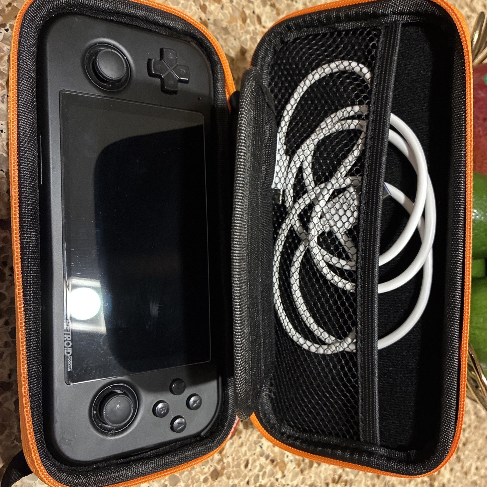 Retroid Pocket 3 Plus Handheld Gaming System (Black) with Carrying Case