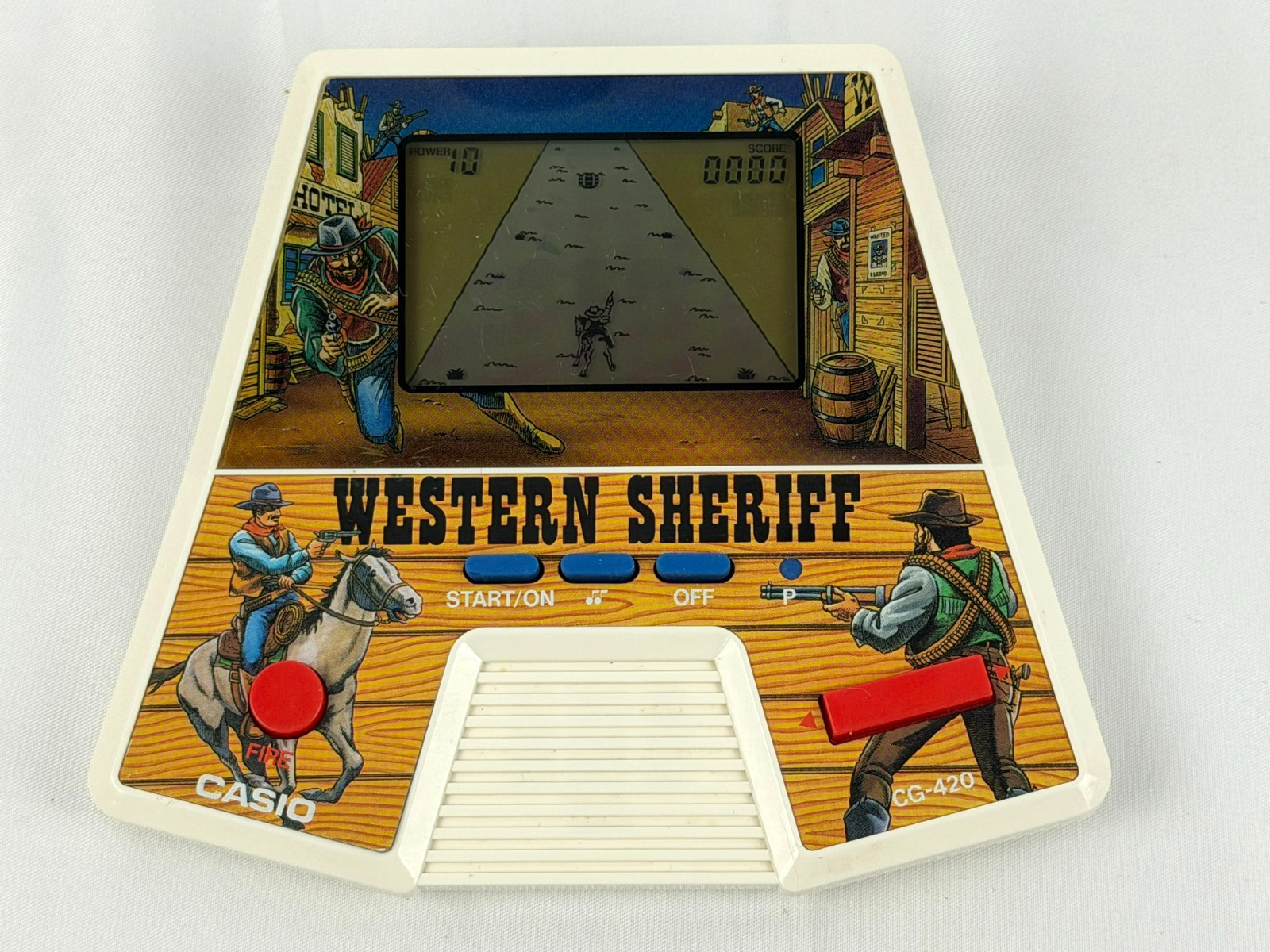 Vintage Casio Western Sheriff CG-420 Handheld System Game Rare 1987 Working