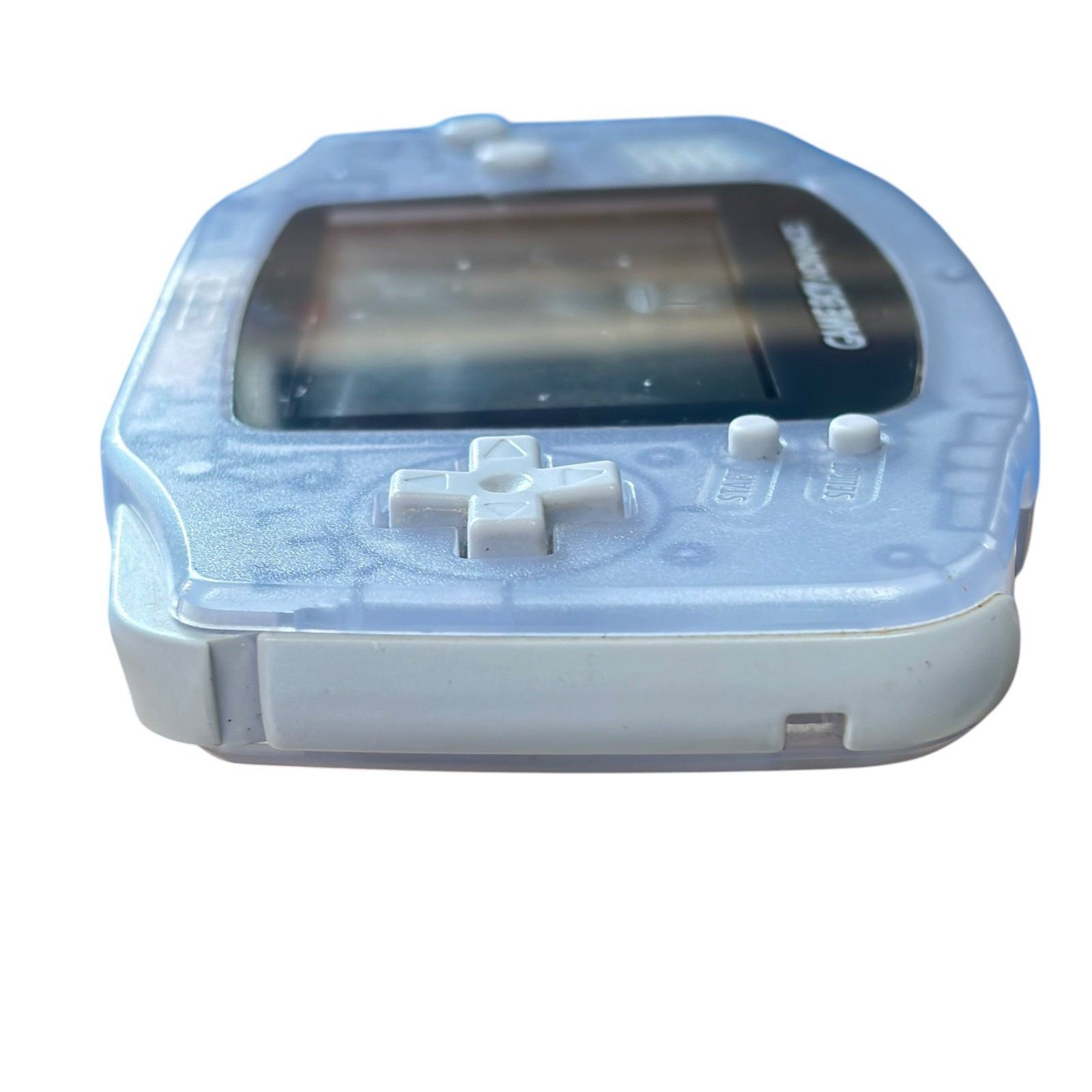 Nintendo Game Boy Advance Glacier Console Bundle AGB-001 W/ Super RC Pro-Am