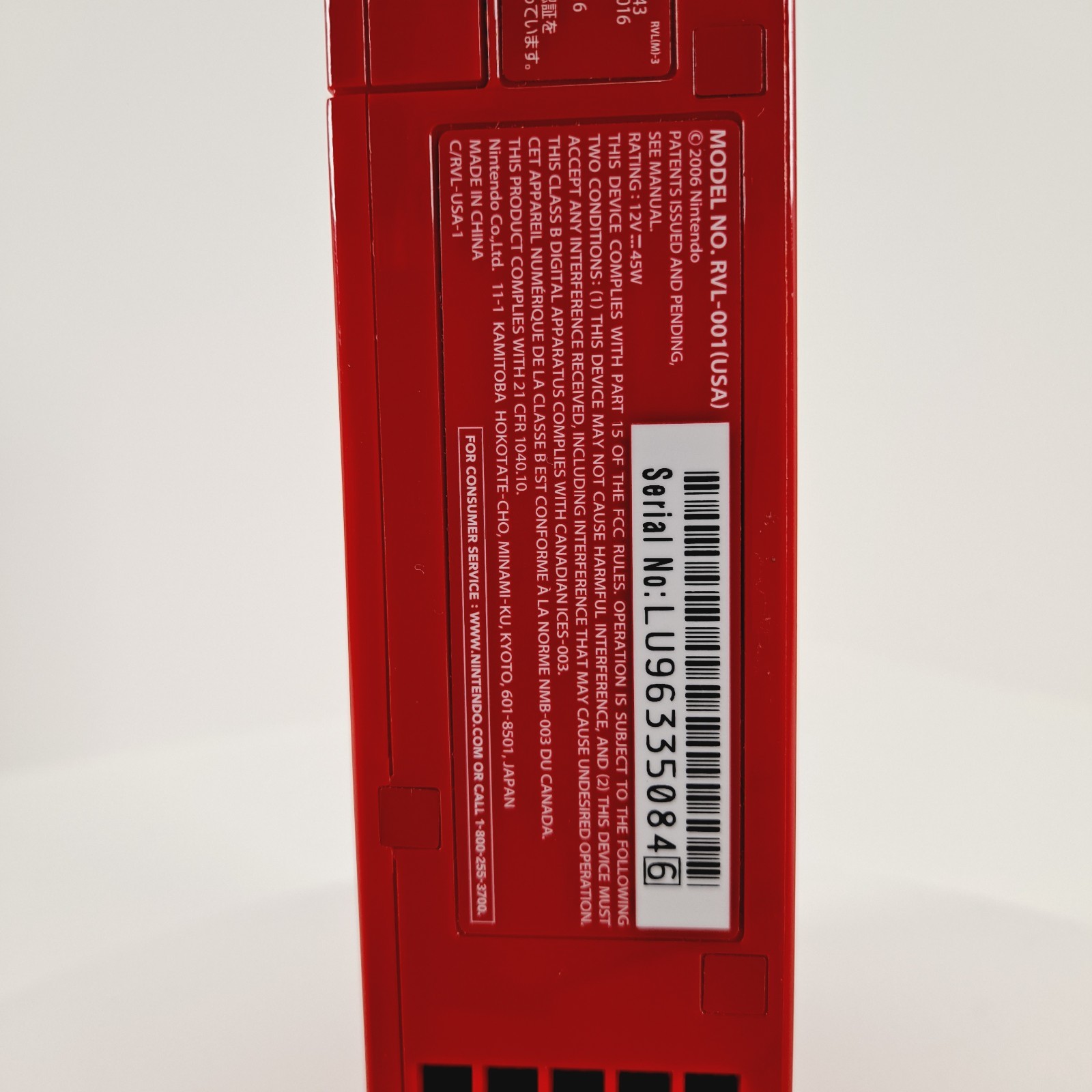 Nintendo Wii Red Console RVL-001 Console Only Tested Working