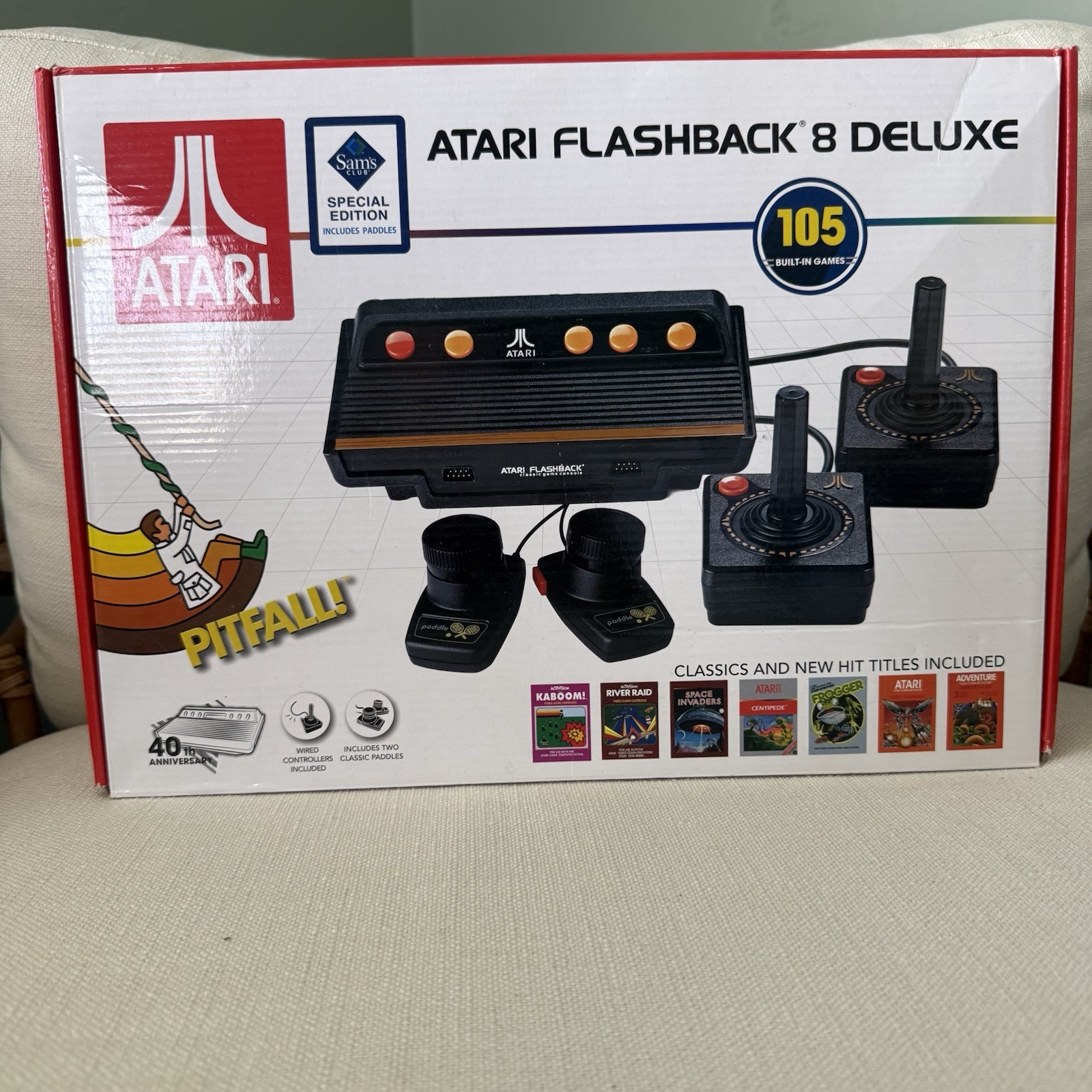 ATGAMES Atari Flashback 8 Black Console 105 Built in Games. Original Box