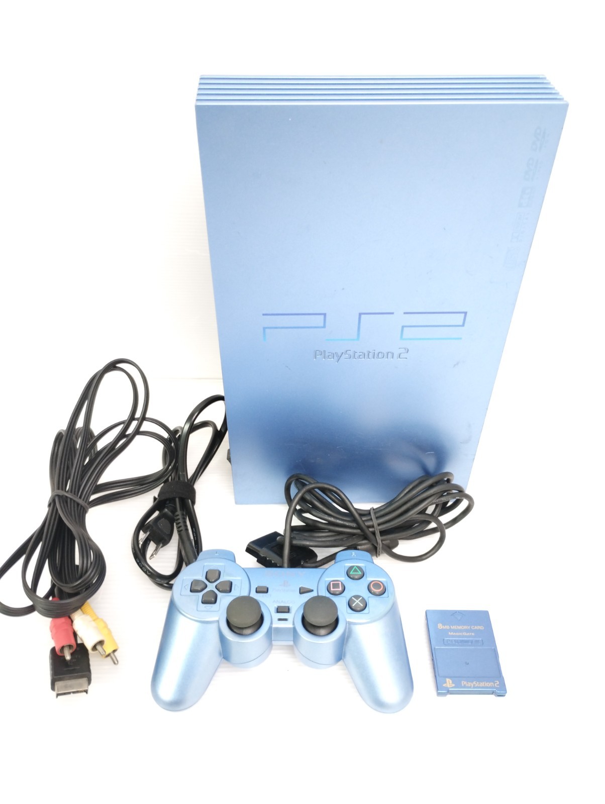 SONY PS2 Fat Game Console and Controller SCPH-39000 AQUA Region NTSC-J JAPAN