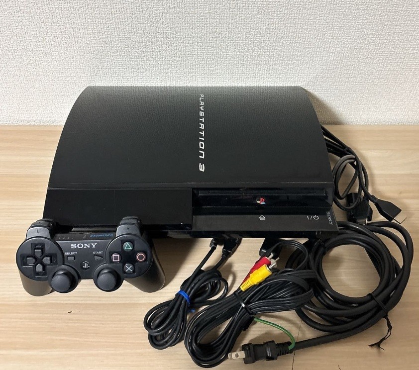 PS3 Clear Black CECHB 20GB PlayStation 3 Set Used Tested From JAPAN