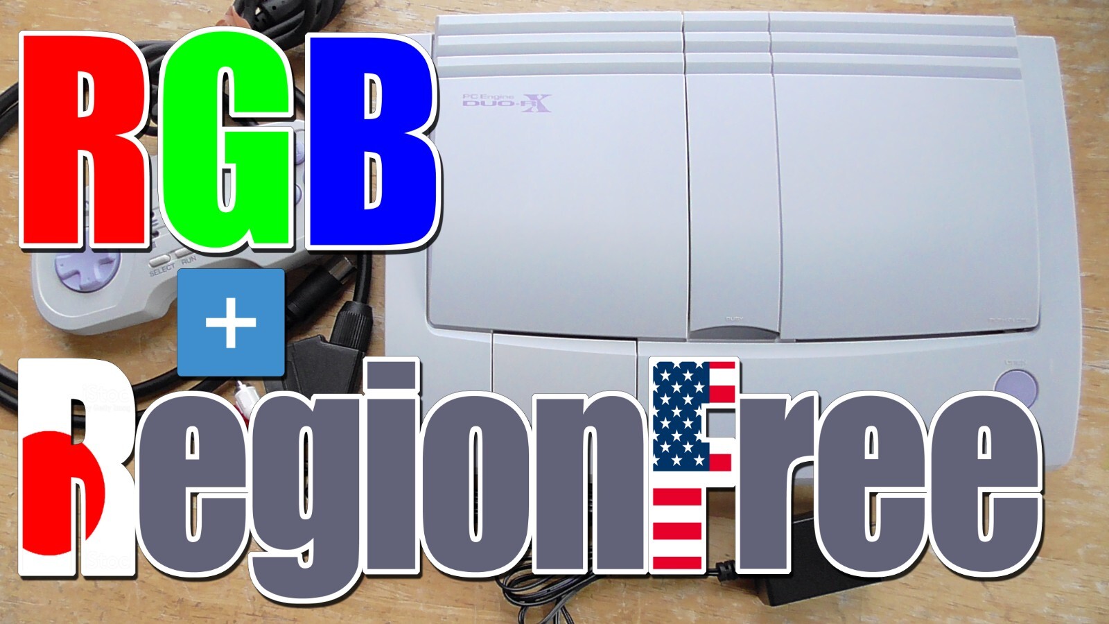 PC Engine DUO-RX Scart RGB settable Csync 75/TTL/CVBS Region Free Jailbar fix