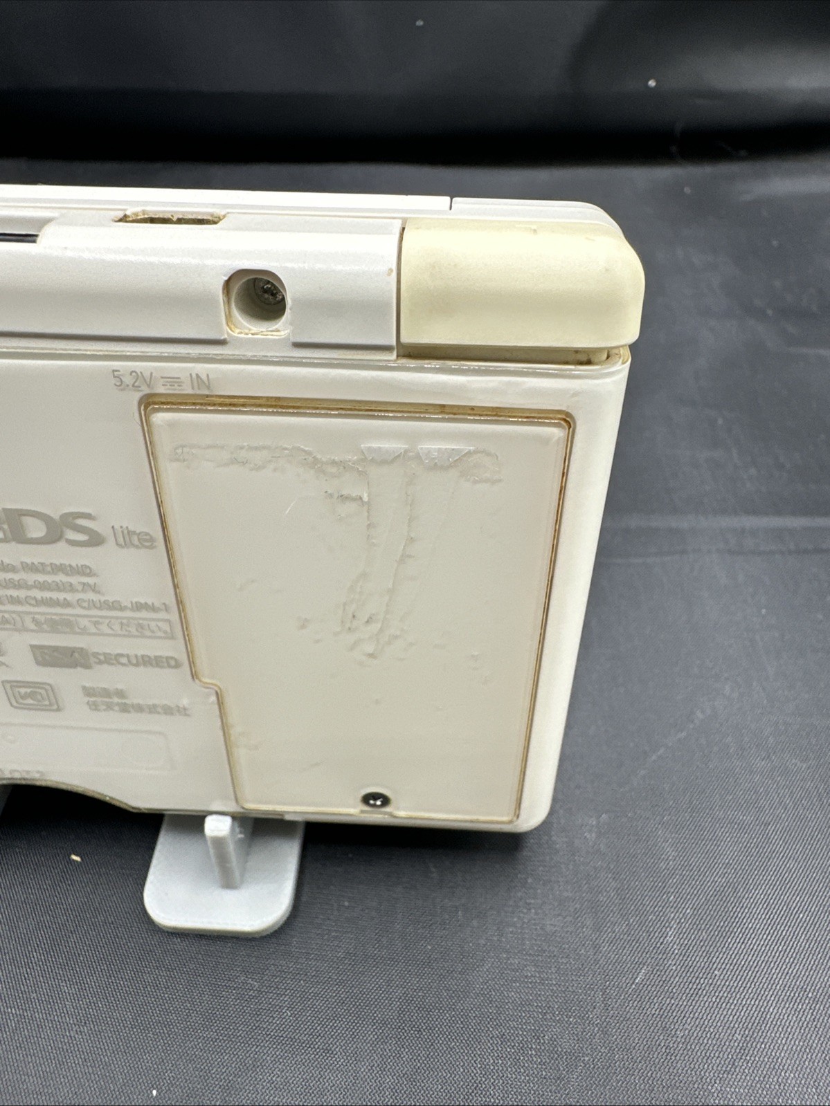 Nintendo DS Lite Handheld Game Console White For Parts Or Repair