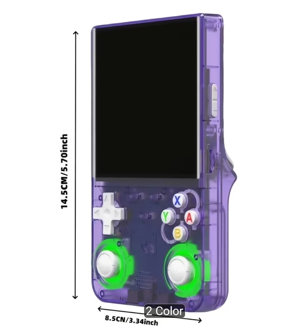 R36 Ultra 4″ 720p Handheld Game Console 128GB 3500mAh Wi-Fi USB Purple/Black