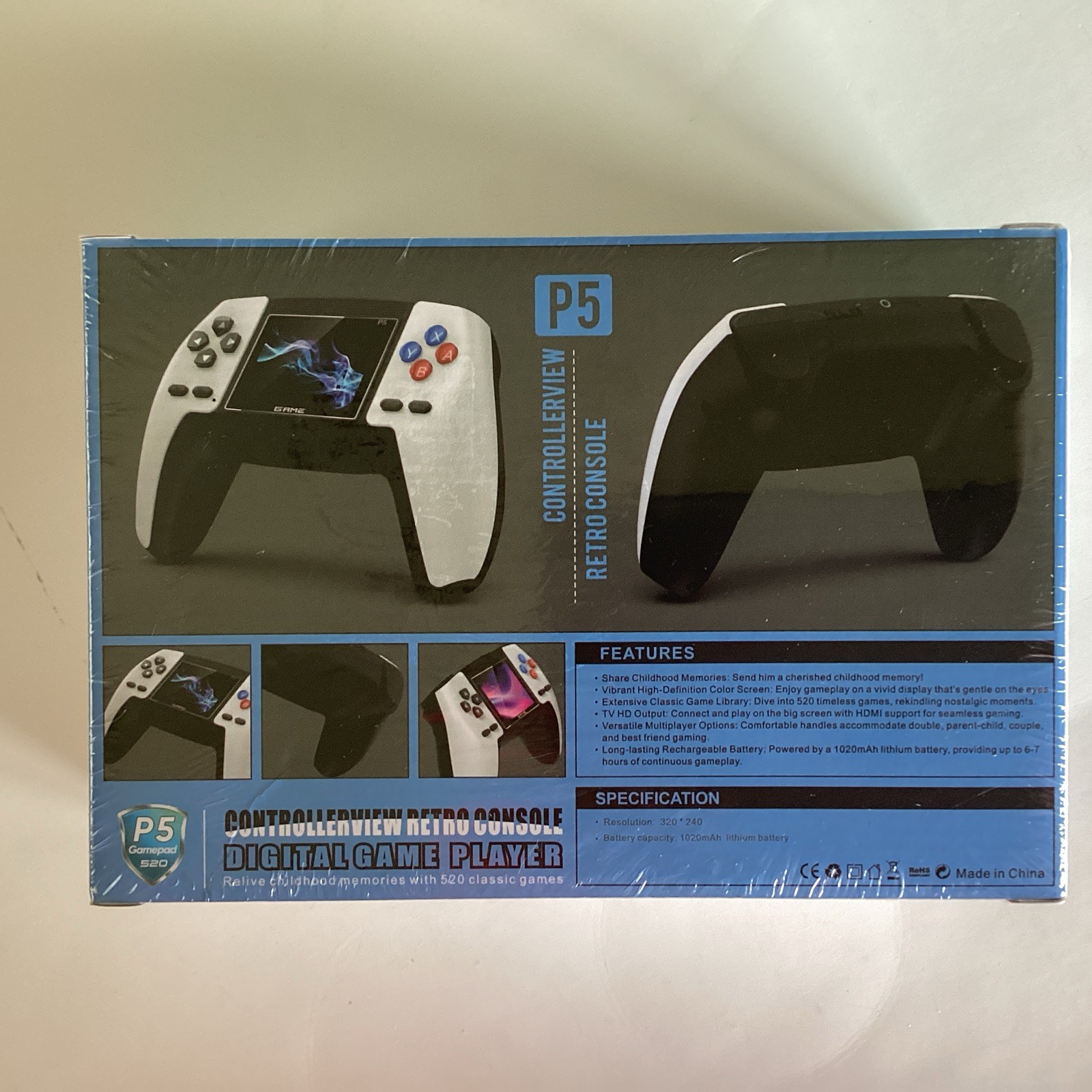 Retro Digital Game Player Console 520 Classic Games Handheld Or Play On TV NEW