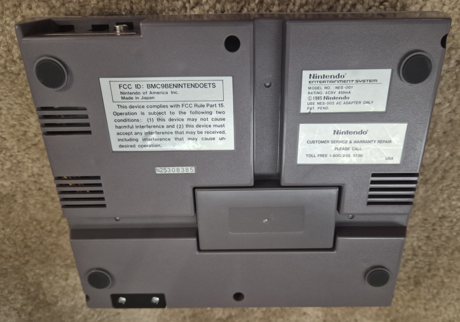 Original NES Nintendo Console Bundle-New 72 Pin, Cleaned Internally WORKS GREAT