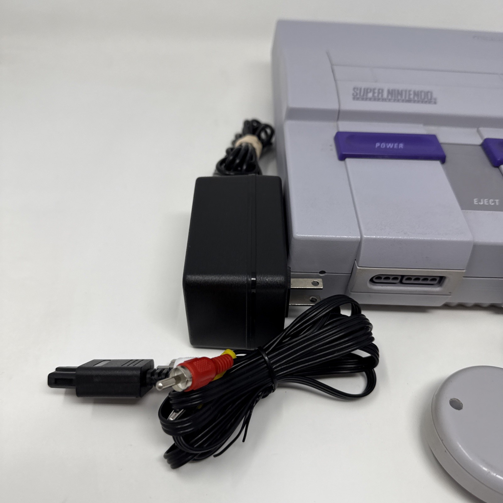 Super Nintendo SNES Console + Cables + Controller Bundle Lot *TESTED* Working