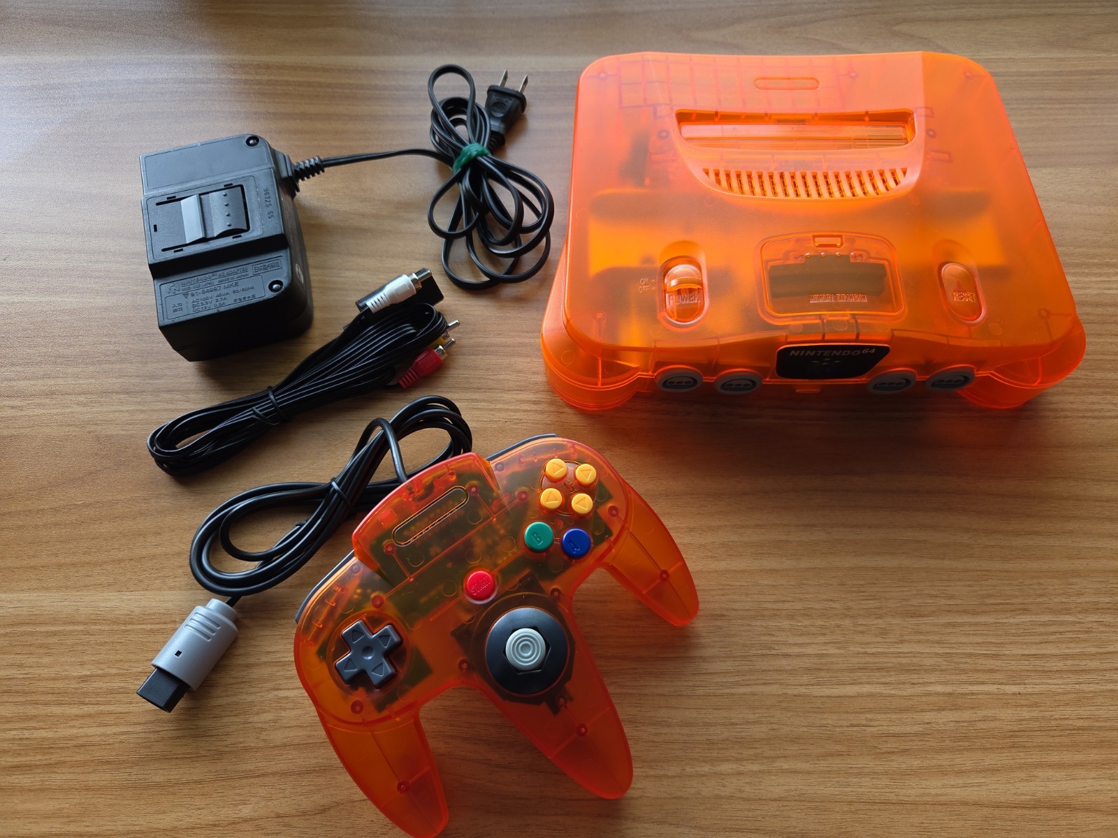 N64 Nintendo 64 clear Orange Funtastic Console Re-Shelled Region Free