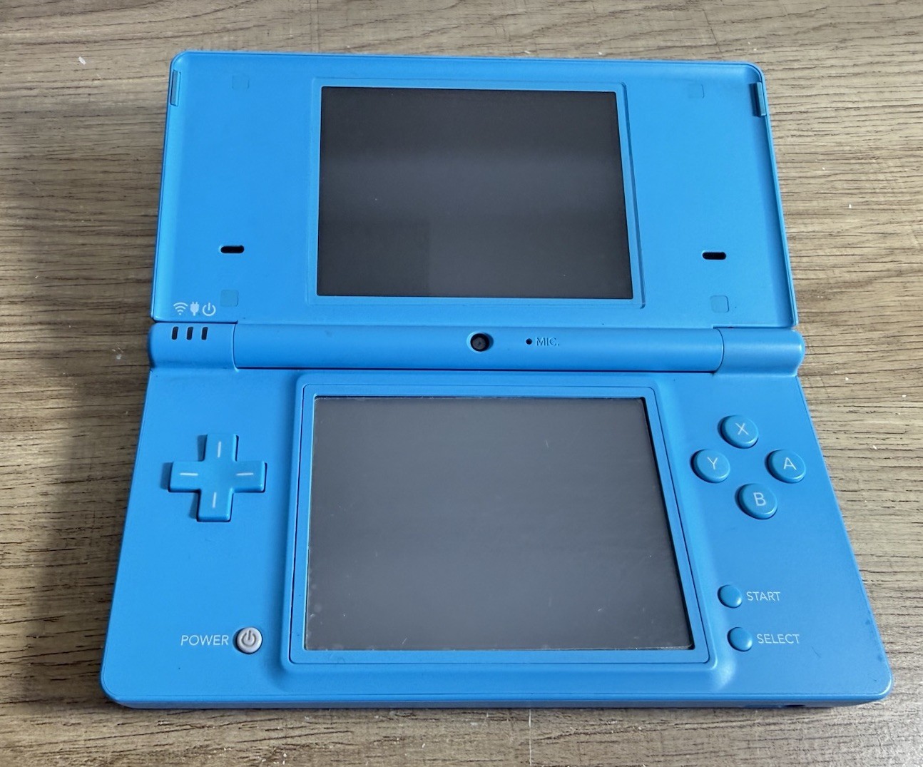 Nintendo DSi Aqua Blue Handheld Console w/ Stylus Iron Man2 Charger Tested Works